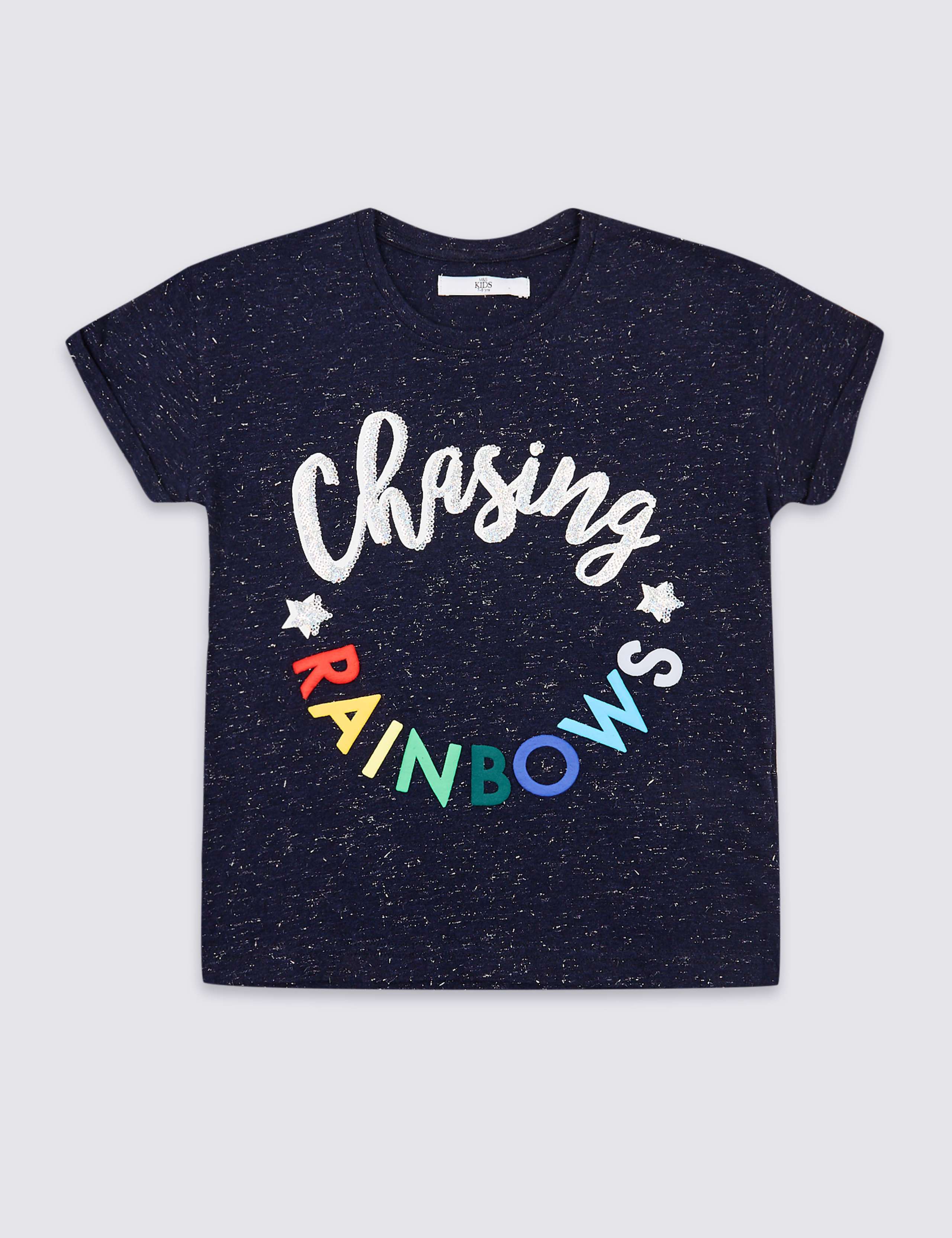 Cotton Rich Rainbows T-Shirt (3-16 Years) 2 of 3