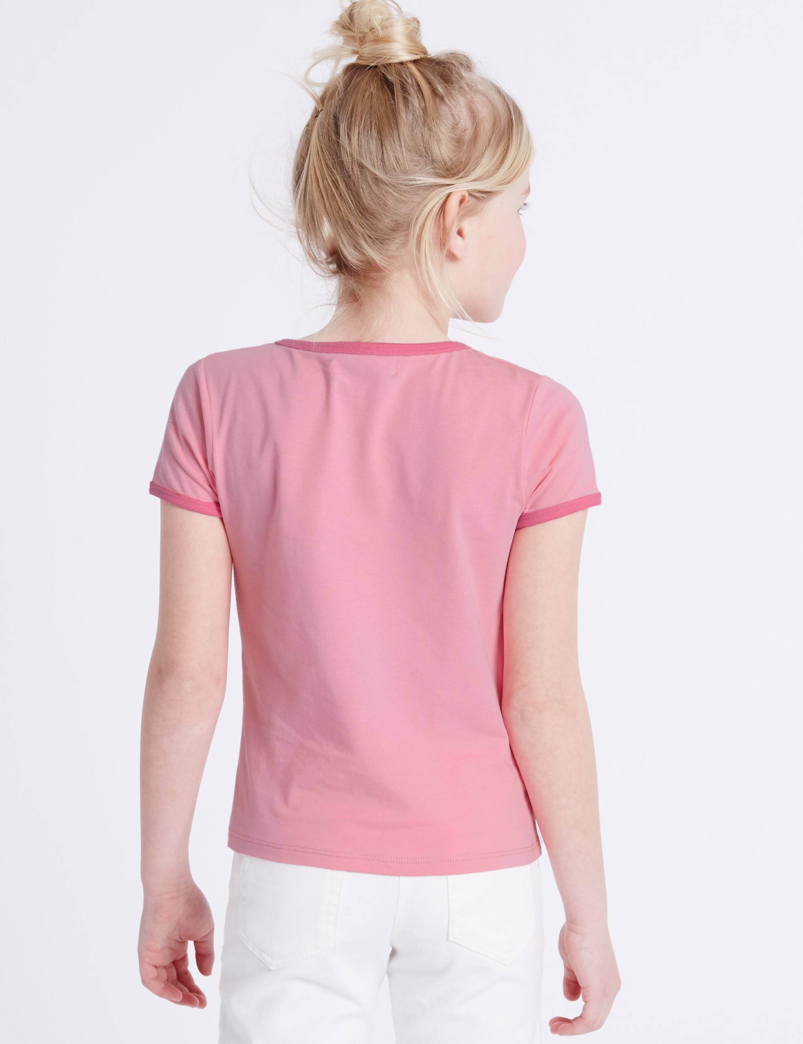 Pure Cotton Crew Neck Top (3-14 Years) 3 of 5