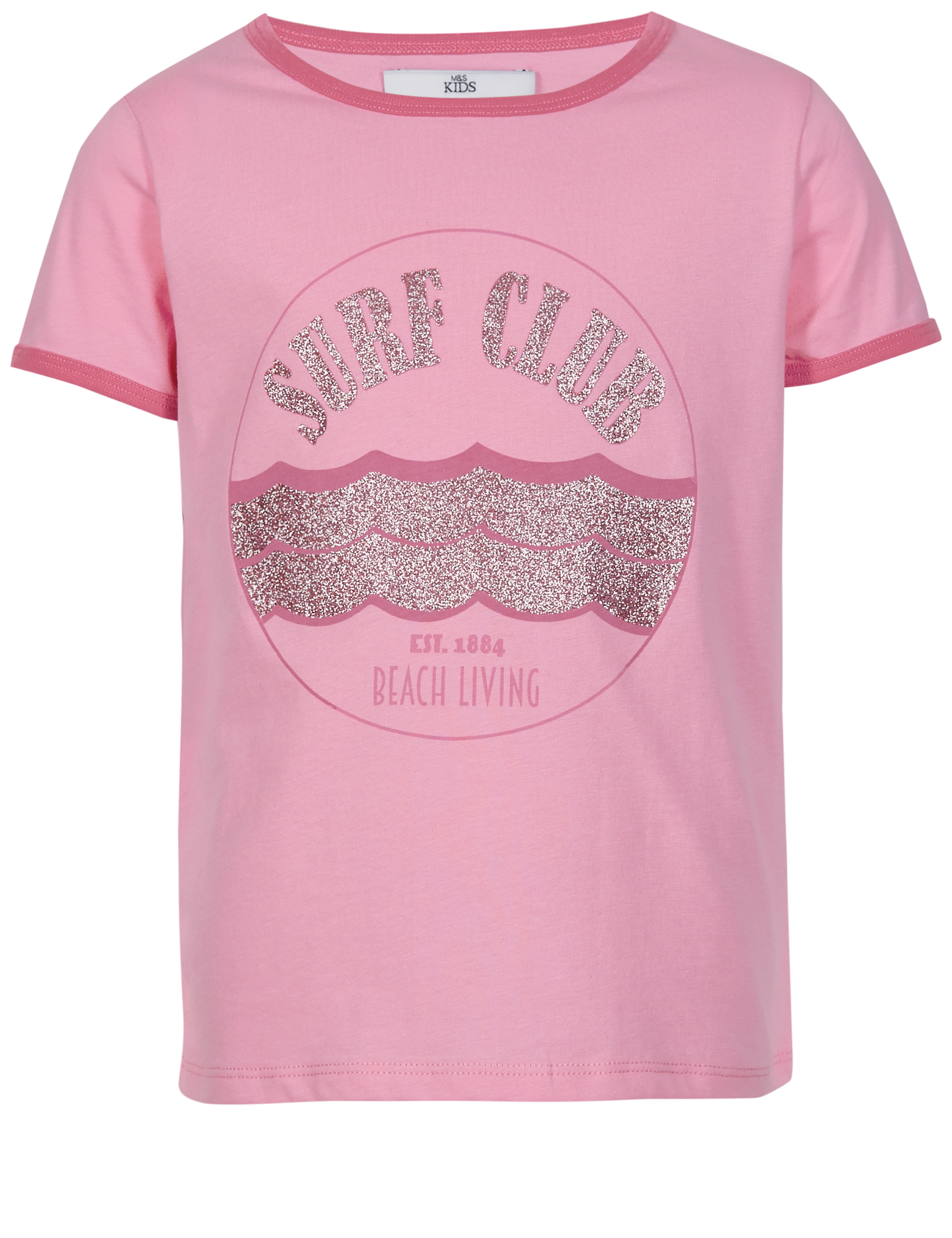 Pure Cotton Crew Neck Top (3-14 Years) 4 of 5