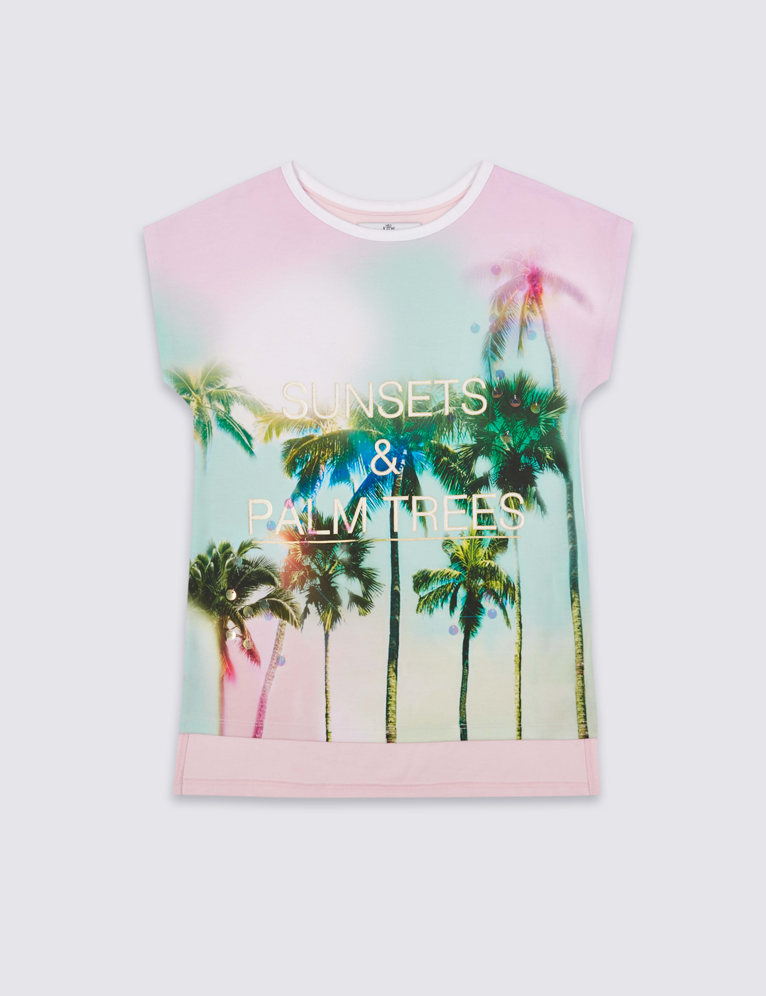 Printed Cap Sleeve Top (3-14 Years) 2 of 5