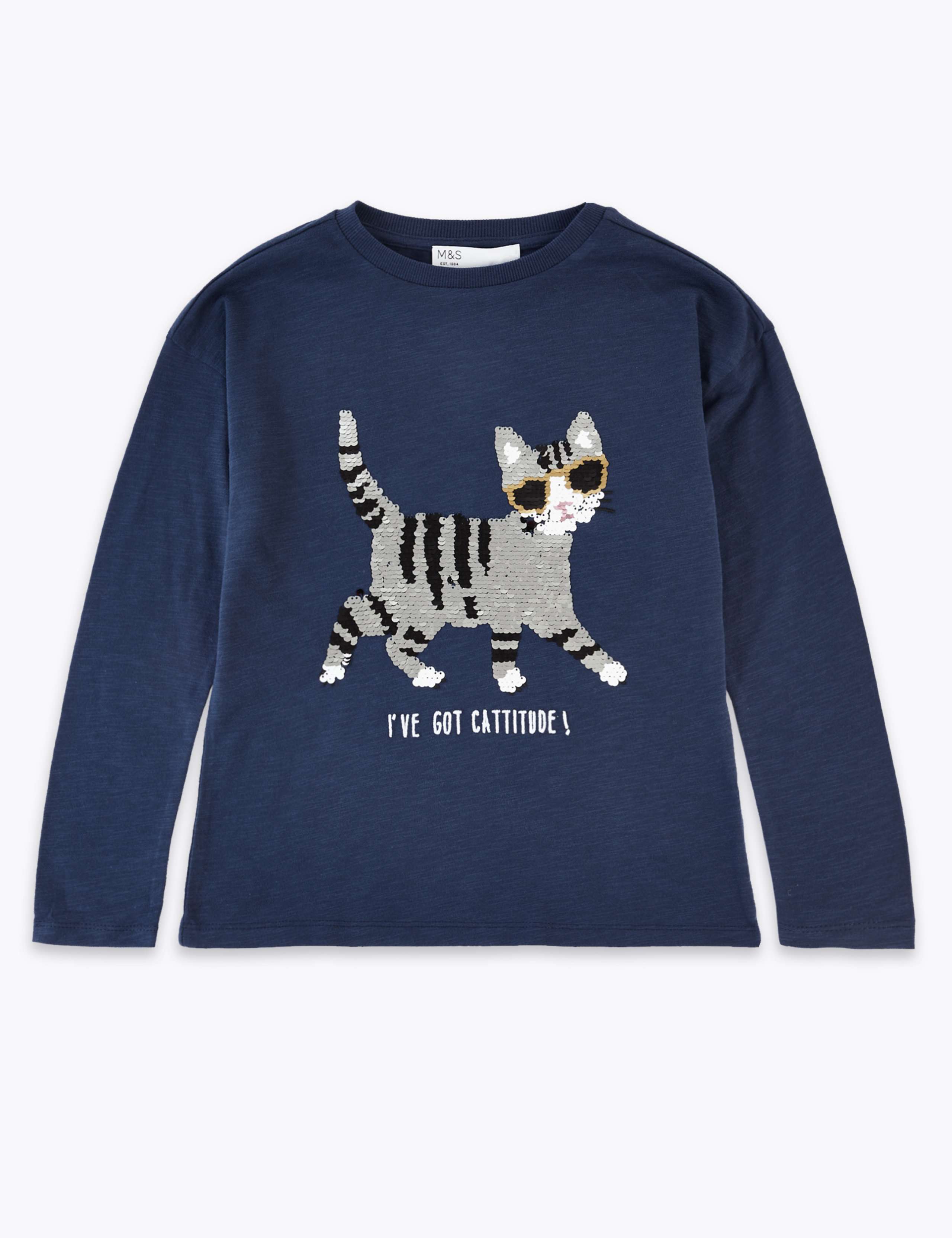 Slogan Reversible Sequin Top (3-16 Years) 2 of 4