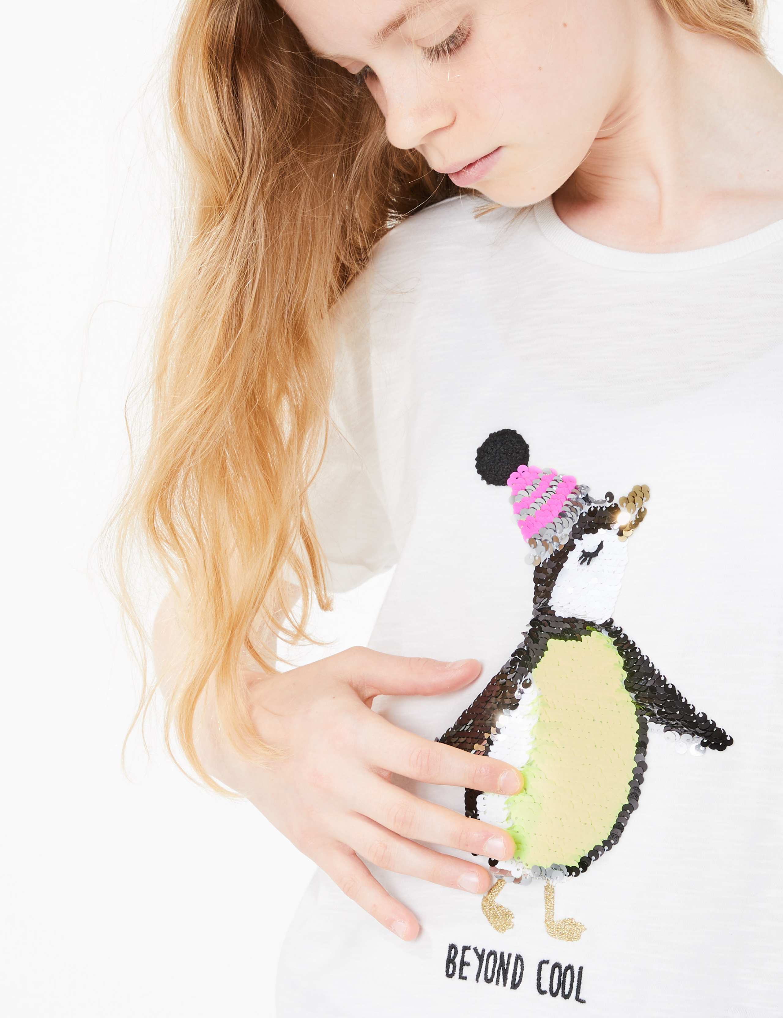 Penguin Sequin Print T-Shirt (3-16 Years) 3 of 6