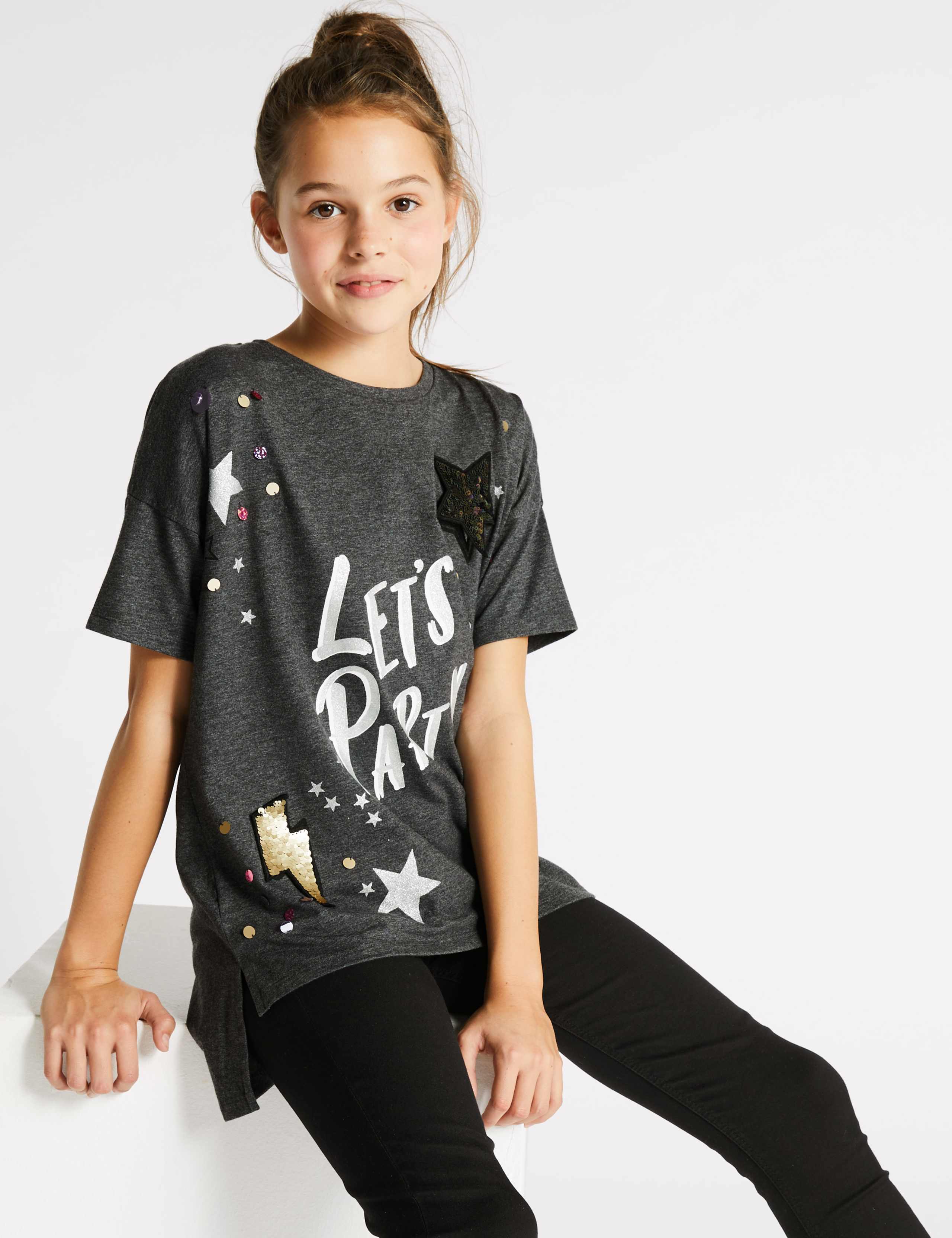 Cotton Blend Top (3-16 Years) 1 of 4