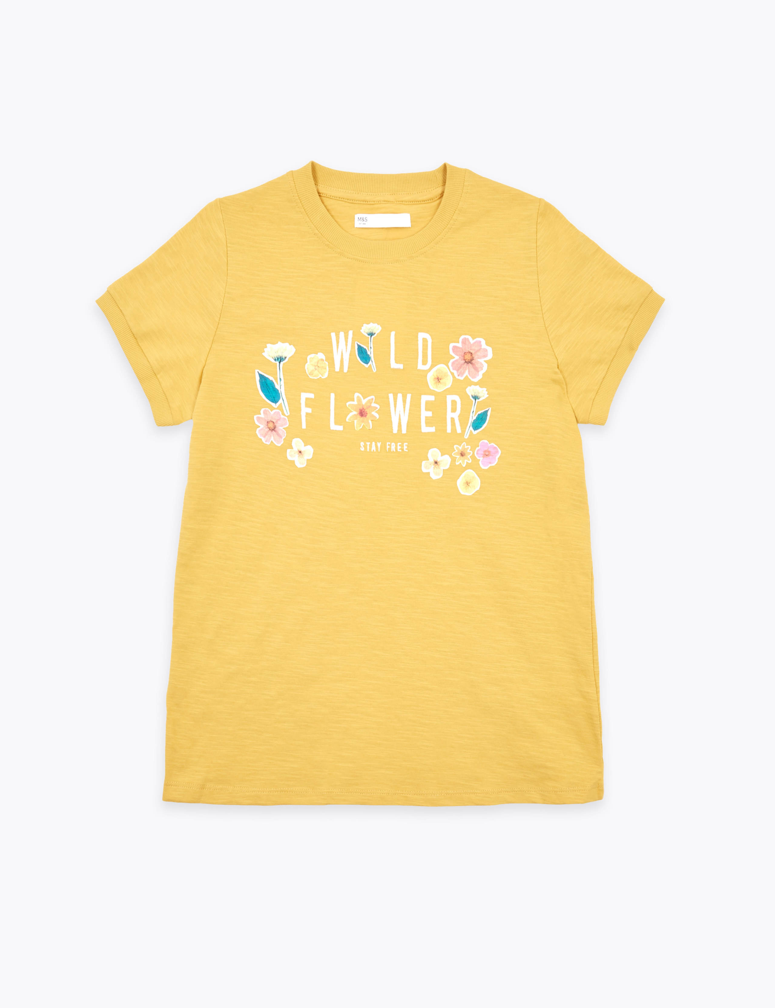 Cotton Wild Flower Slogan T-Shirt (6-16 Yrs) 2 of 4