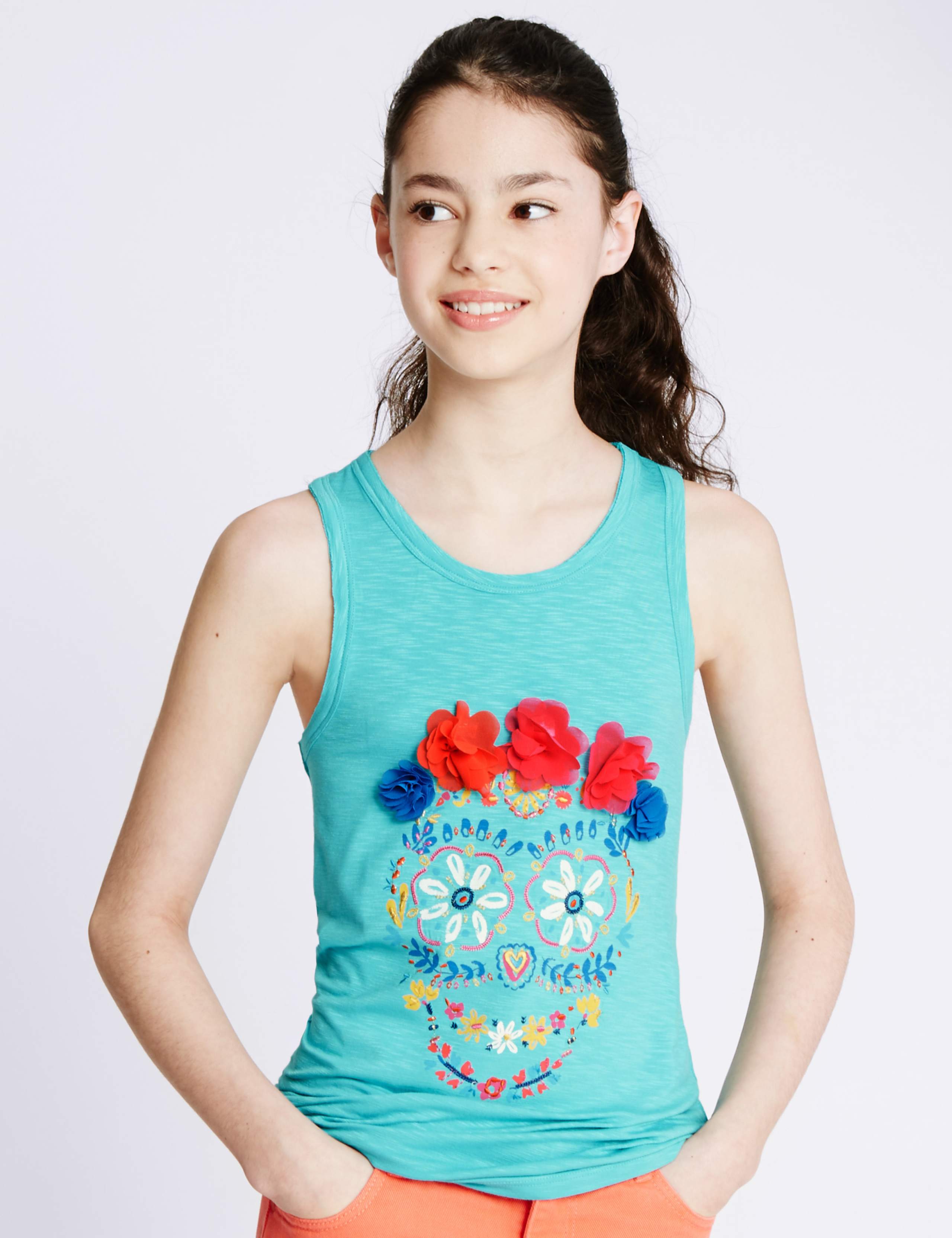 Skull Vest Top (5-14 Years) 1 of 3