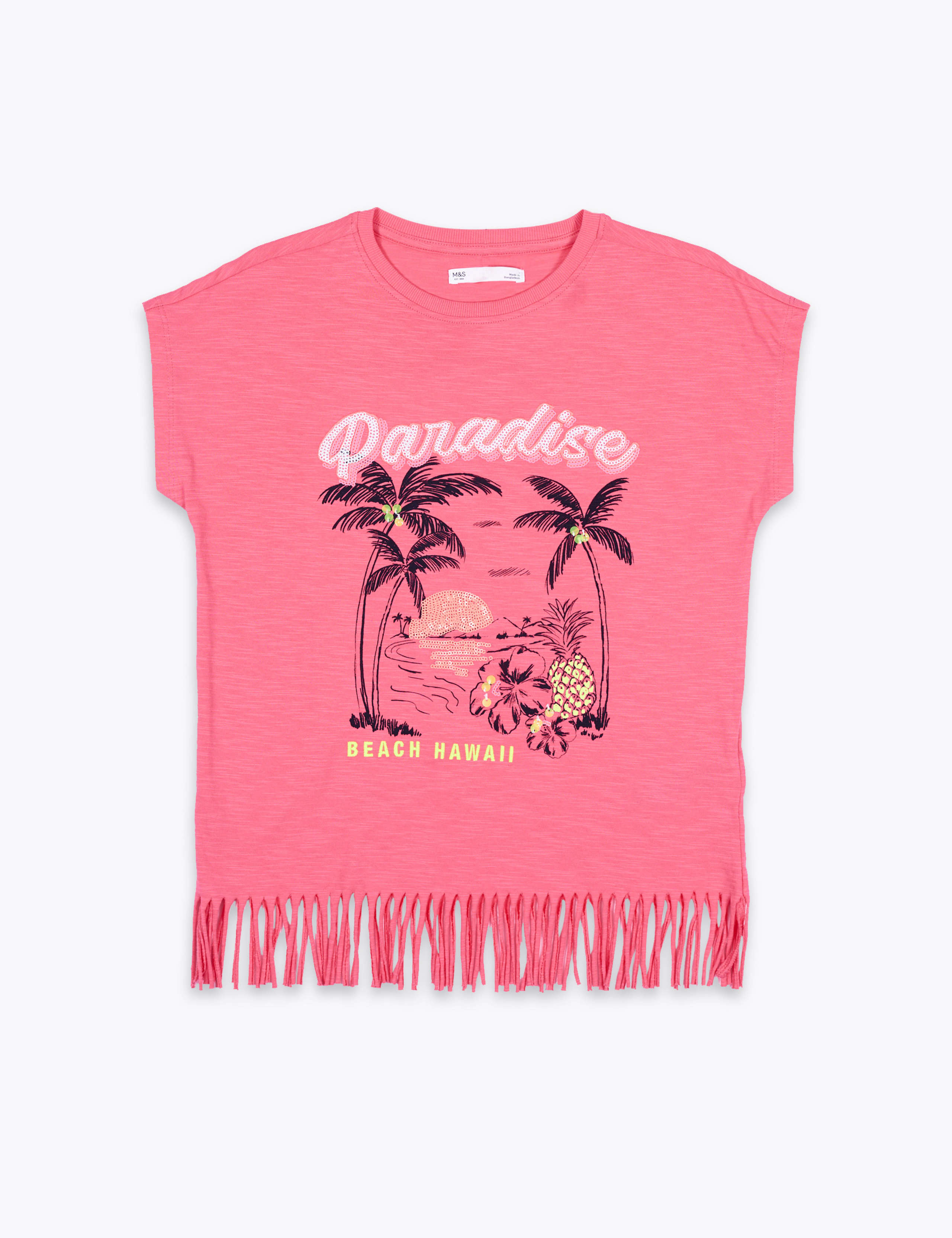 Pure Cotton Paradise Tassel T-Shirt (6-16 Yrs) 2 of 3