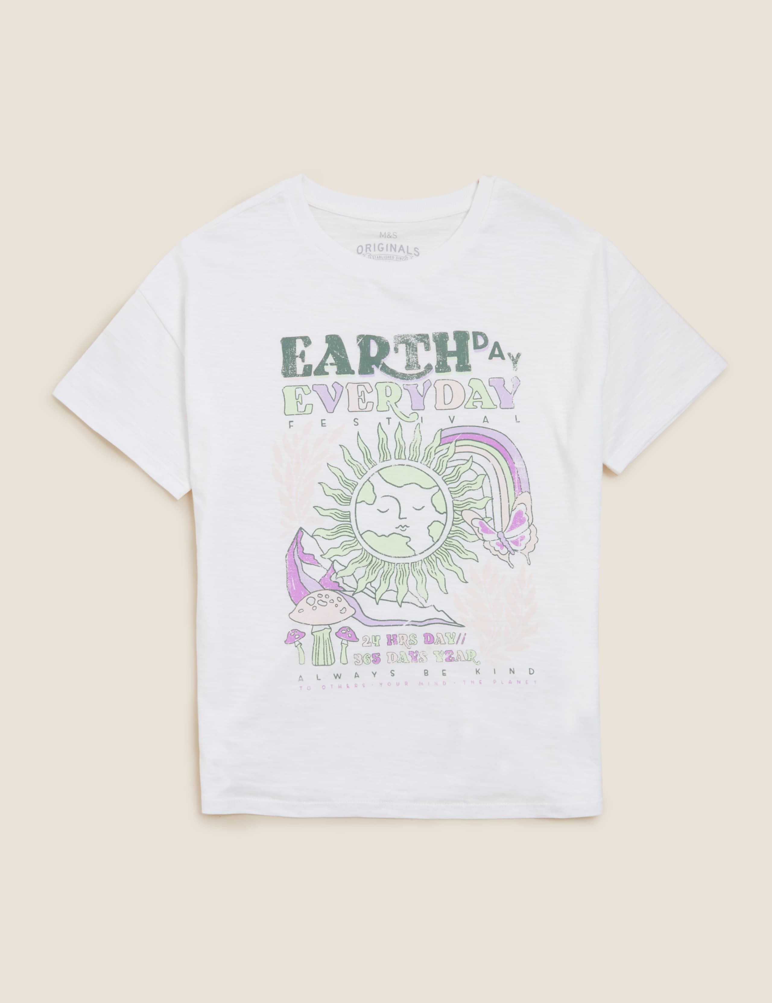 Pure Cotton Earth Day Slogan T-Shirt (6-16 Yrs) 2 of 4