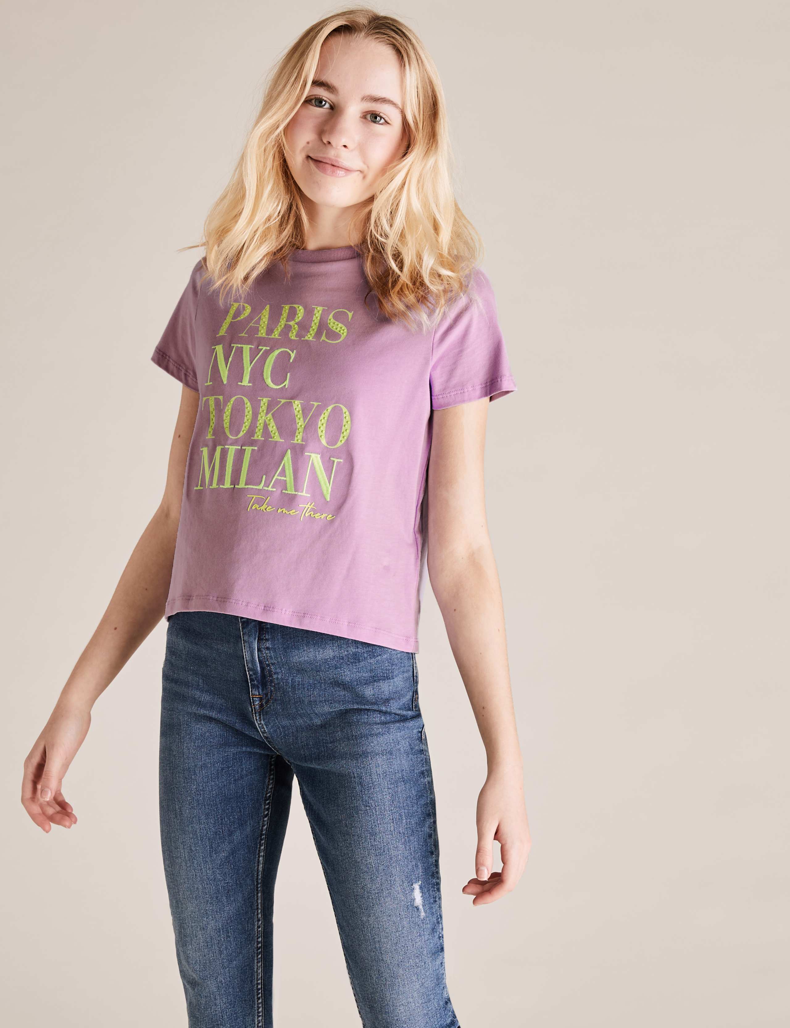Pure Cotton Cities Gem T-Shirt (6-14 Yrs) 1 of 5