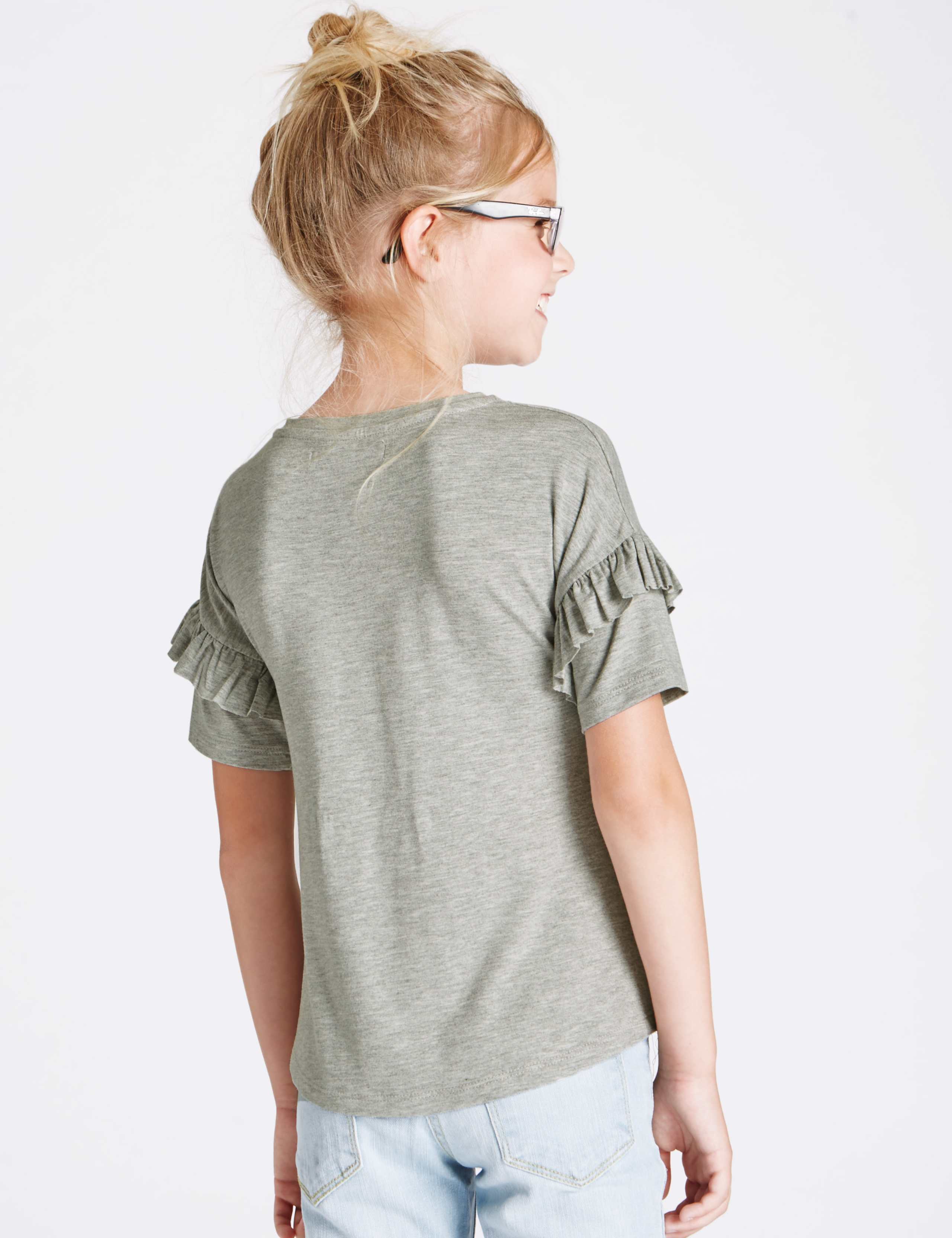 Frill Sleeve Top with StayNEW™ (3-14 Years) 3 of 5