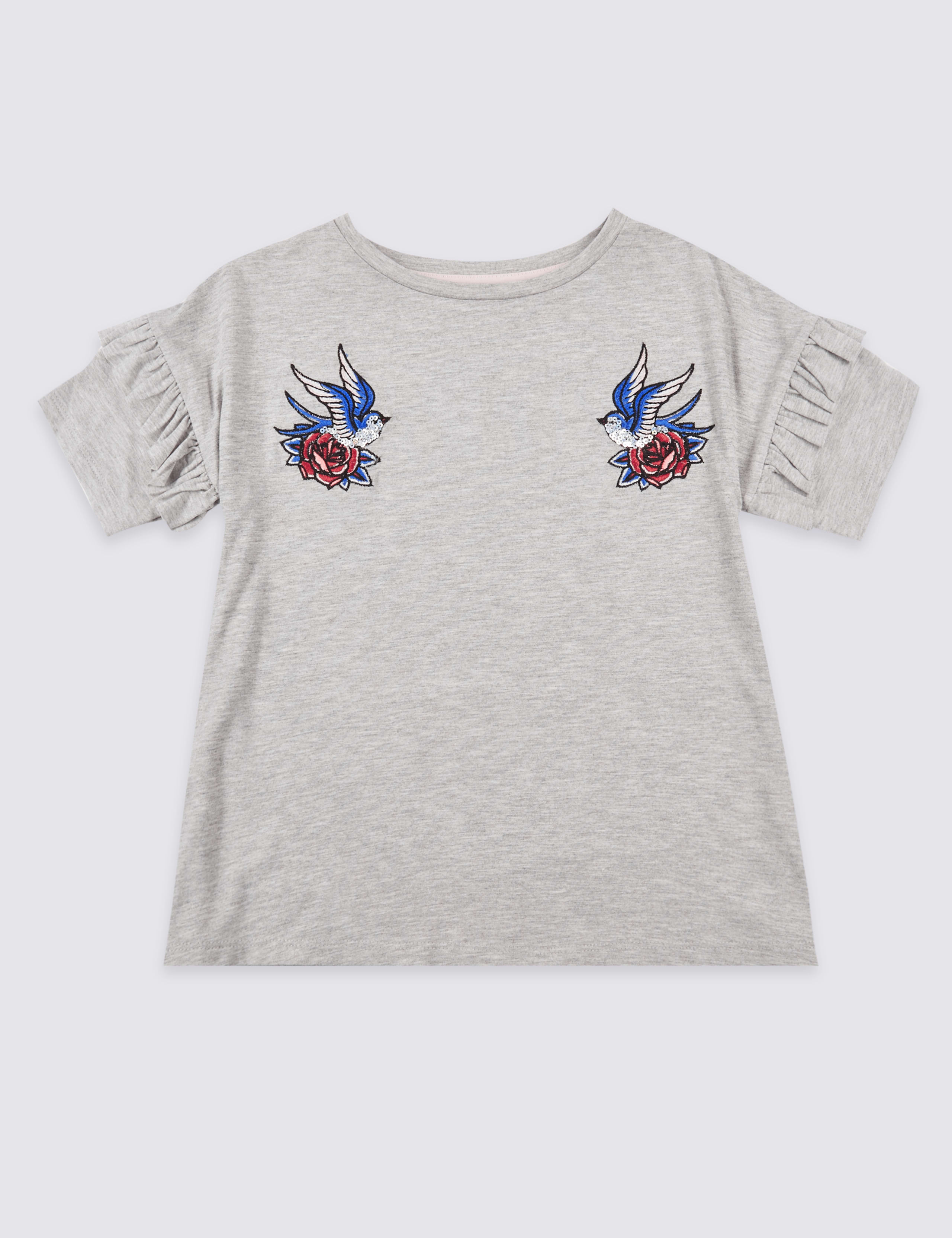 Frill Sleeve Top with StayNEW™ (3-14 Years) 2 of 5