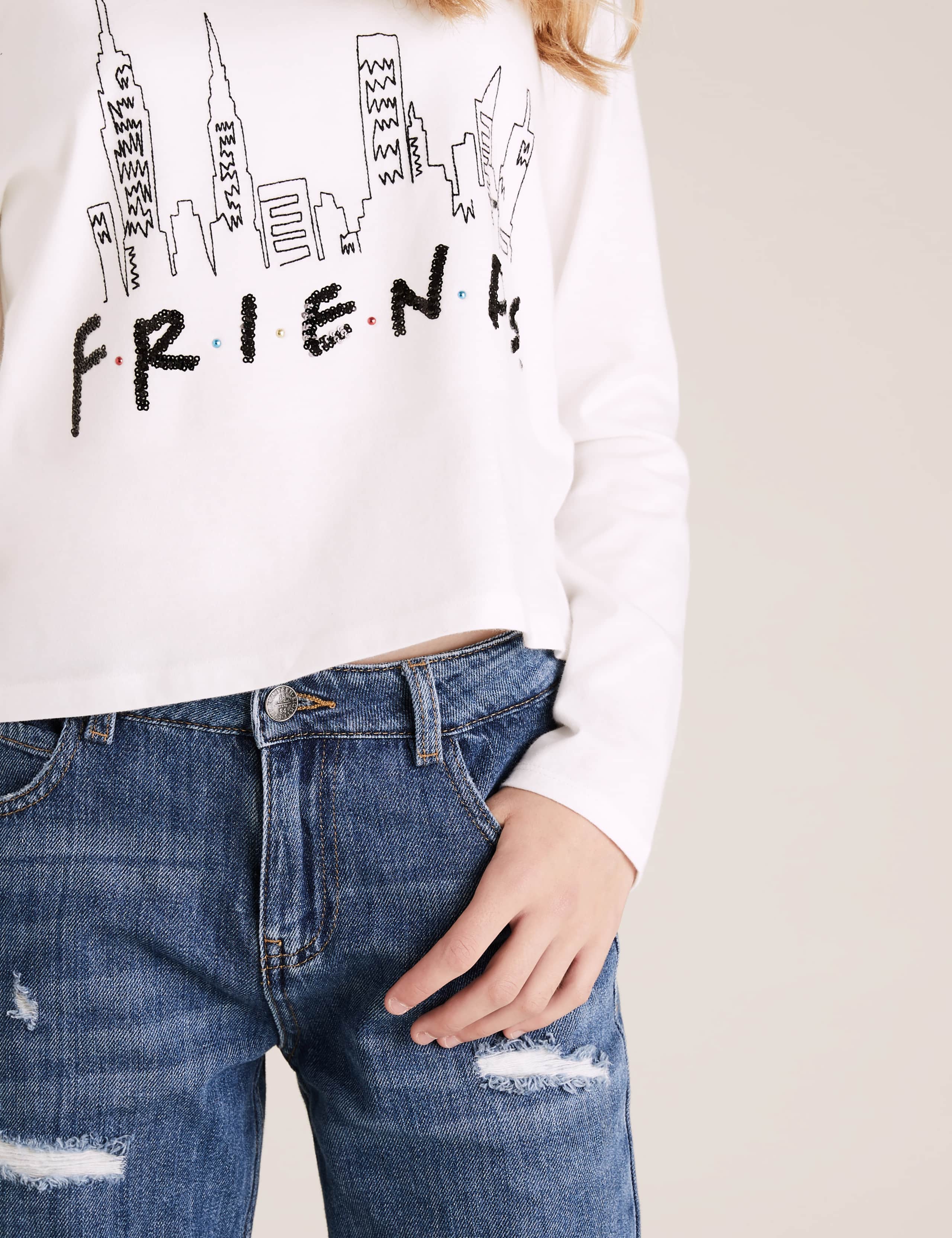 Cotton Friends Slogan Sequin Top (6-16 Yrs) 3 of 4