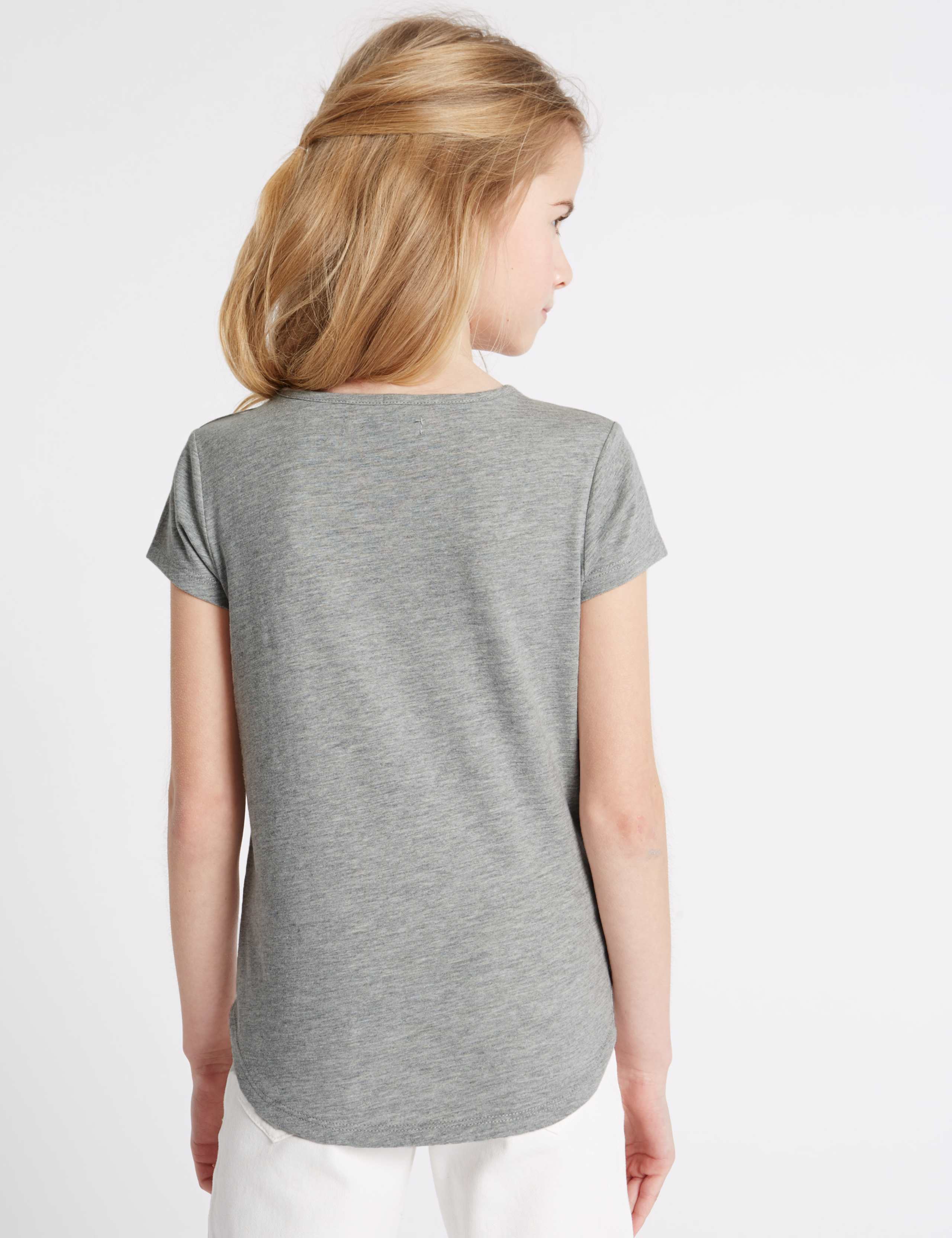 Cotton Blend Sequin Top (3-14 Years) 3 of 5