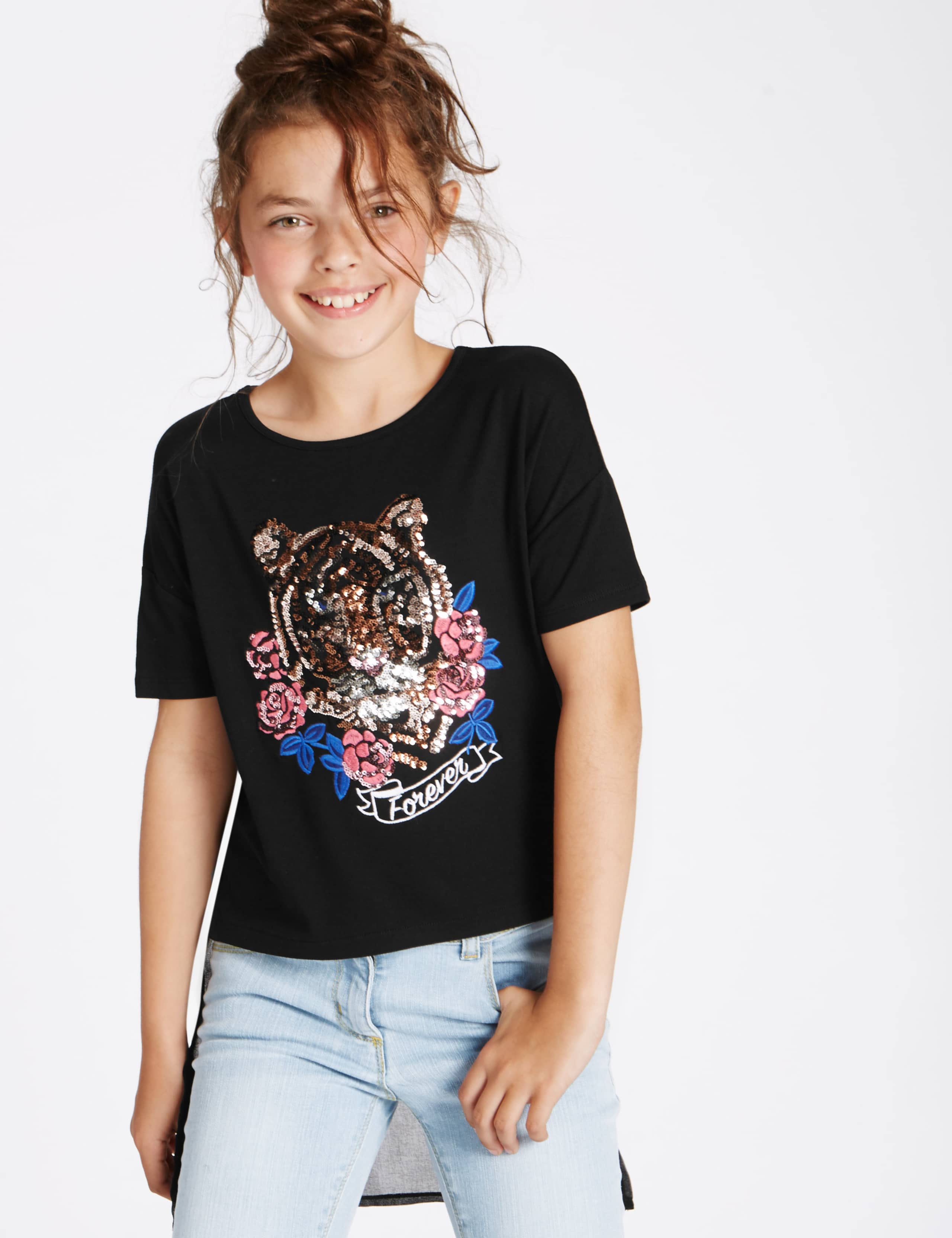 Chiffon Back Sequin Top (3-14 Years) 1 of 5