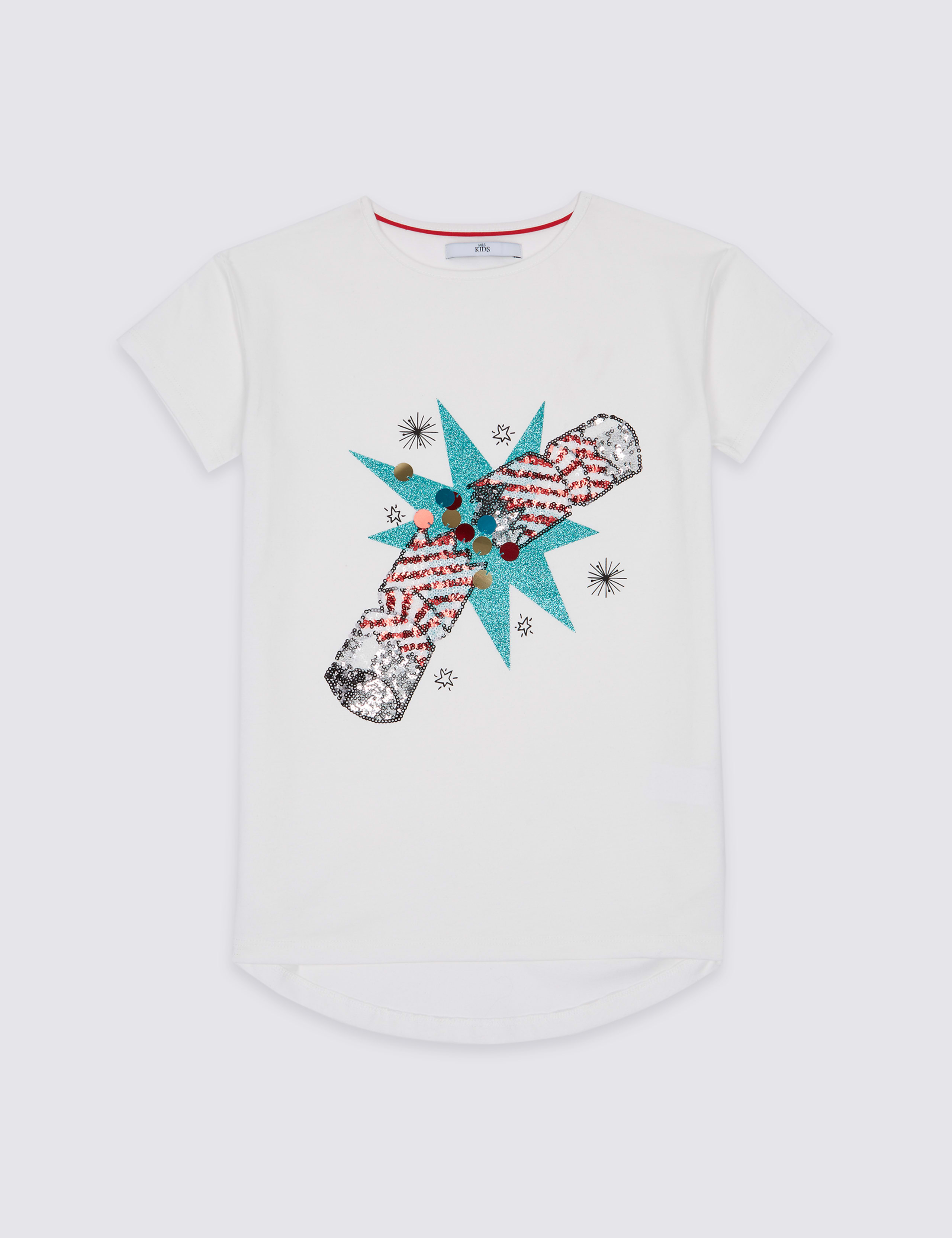 Pure Cotton Sequin Cracker Top (3-14 Years) 2 of 2