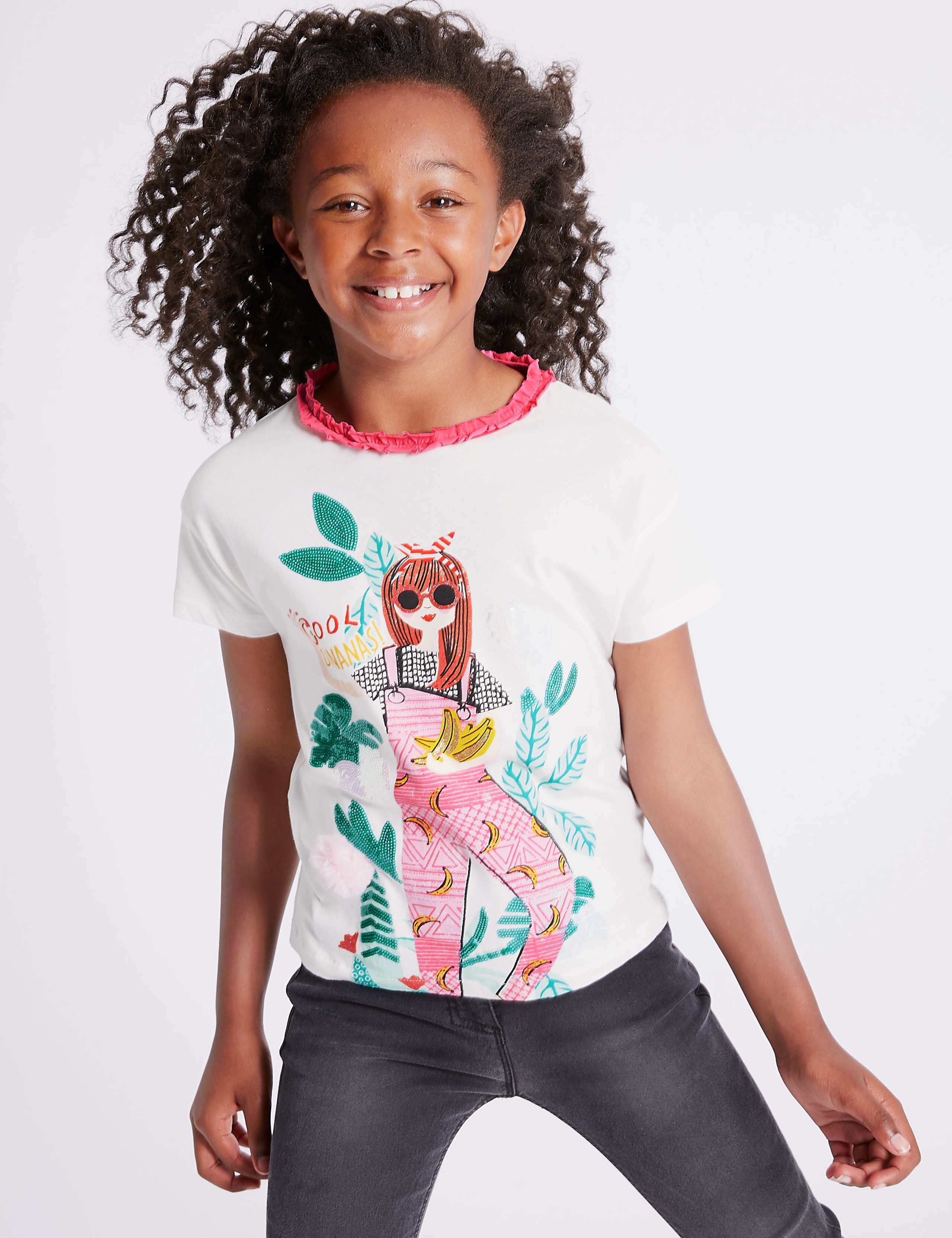 Pure Cotton Girl T-Shirt (3-16 Years) 1 of 4