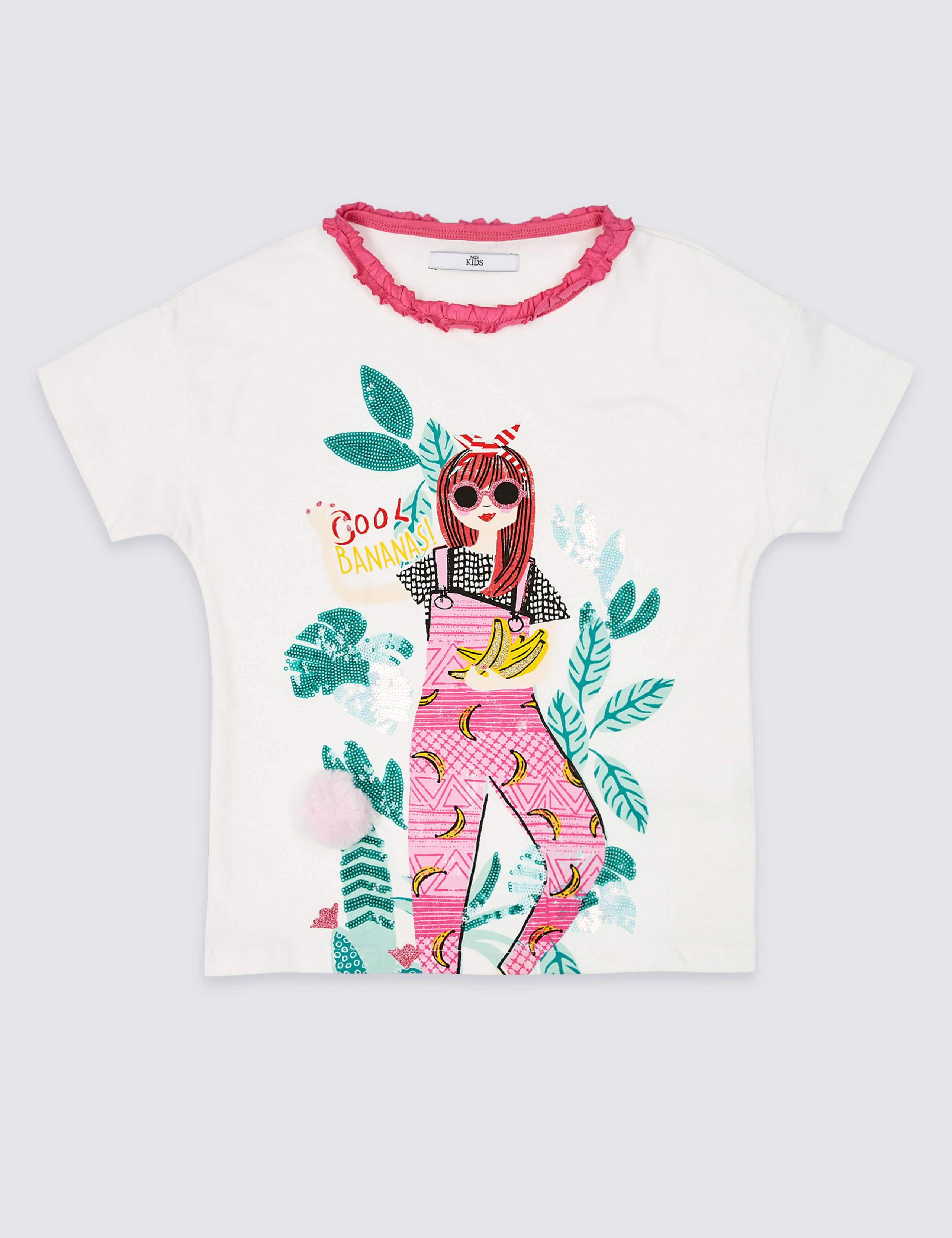 Pure Cotton Girl T-Shirt (3-16 Years) 2 of 4