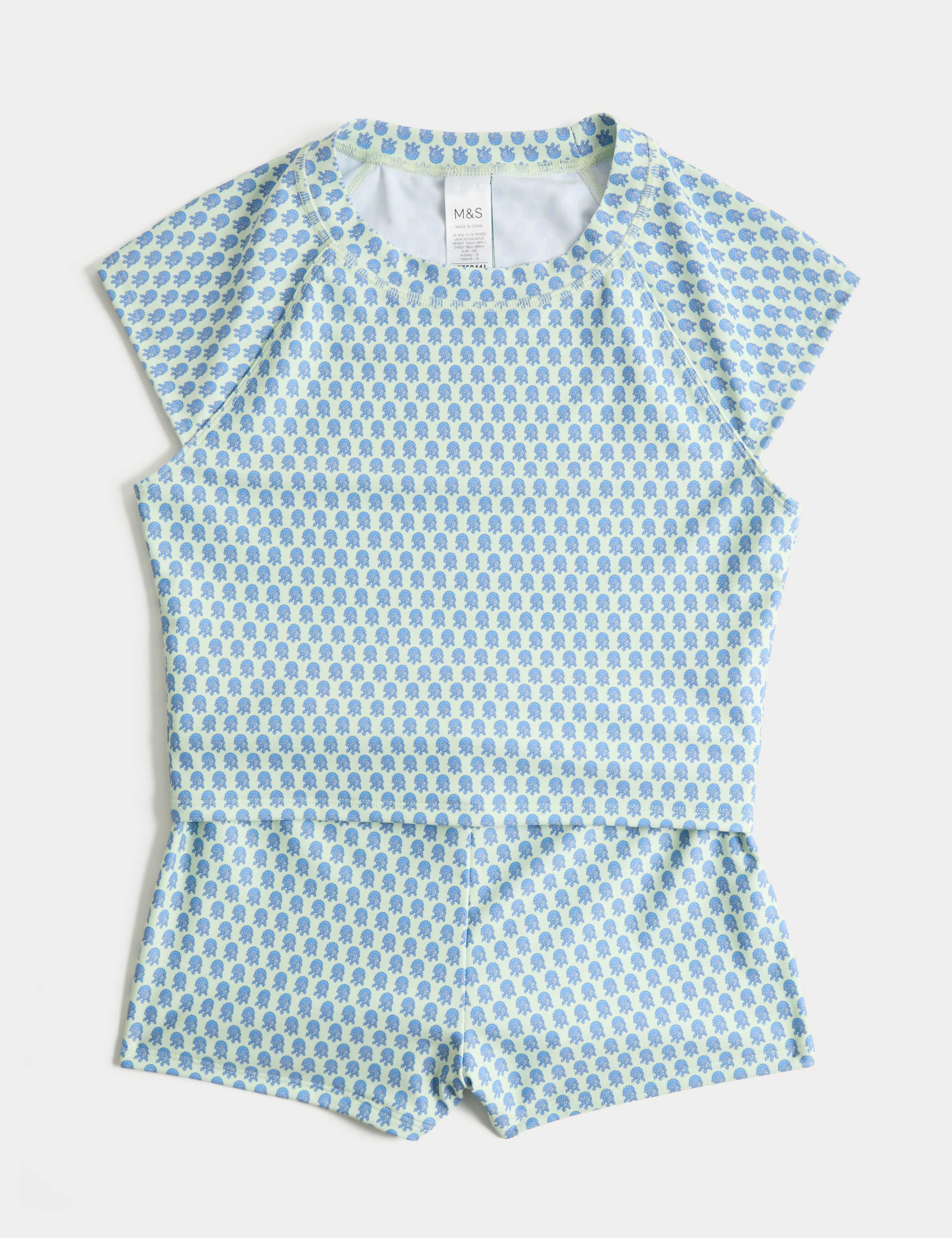 2 Piece Block Print Swim Set (6-16 Yrs) 1 of 2