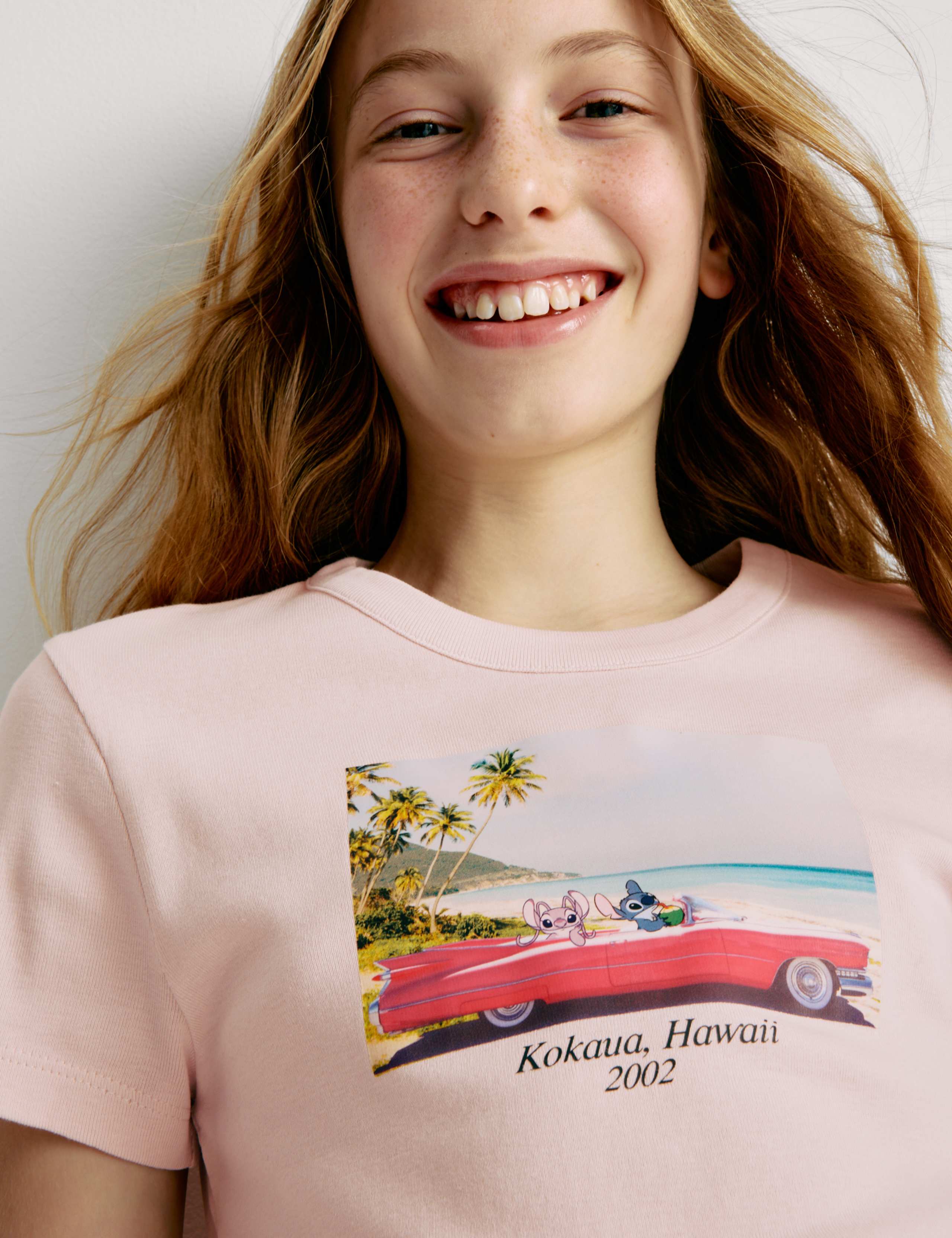 Pure Cotton Lilo & Stitch™ Cropped Top (2-16 Yrs) 1 of 7