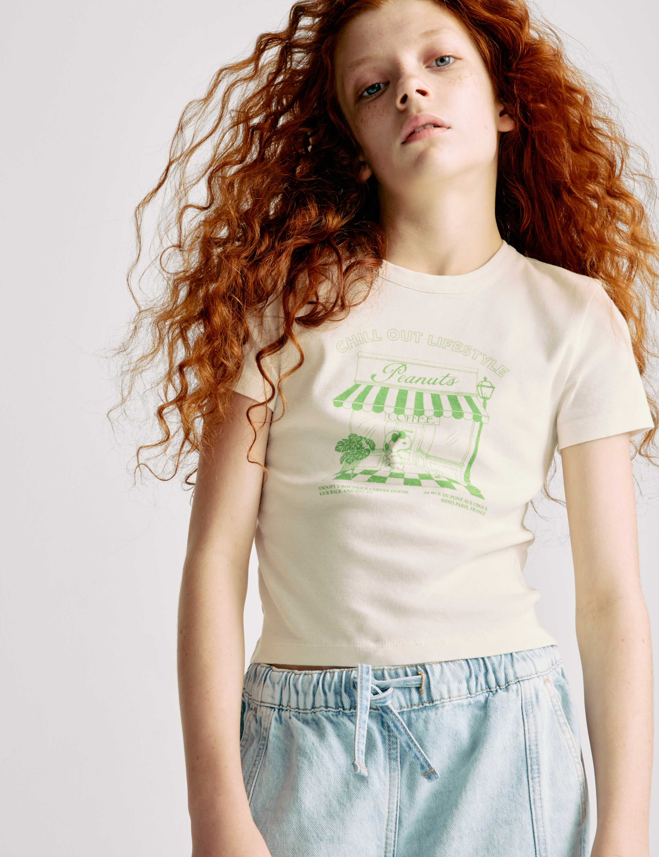 Pure Cotton Snoopy™ Cropped Top (6-16 Yrs) 4 of 8