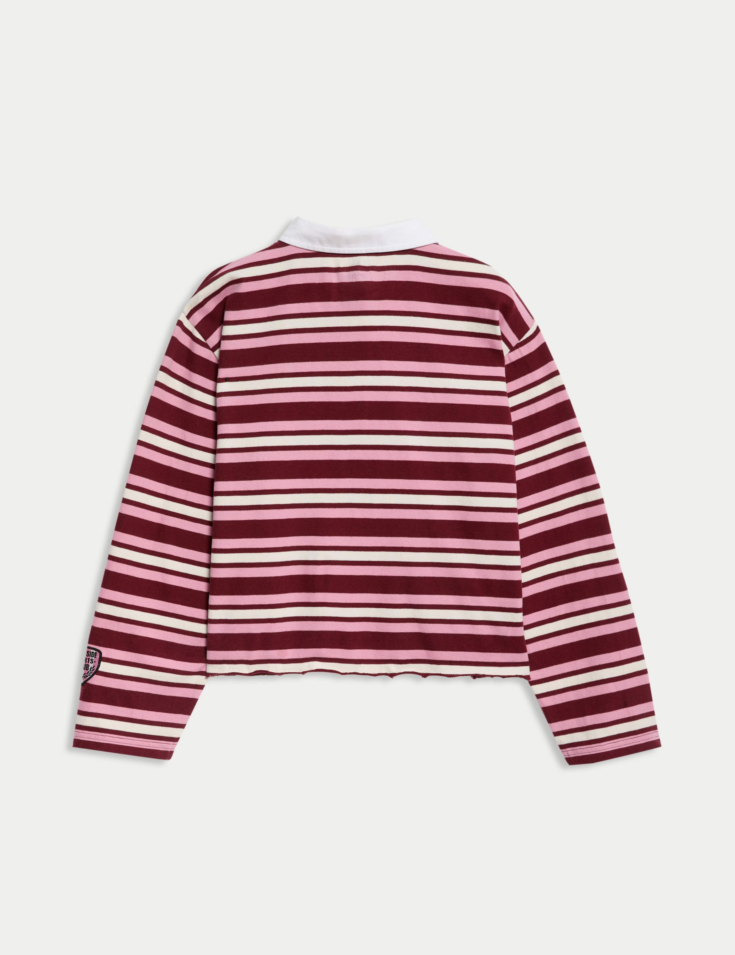 Pure Cotton Striped Rugby Shirt (6-16 Yrs) 6 of 6