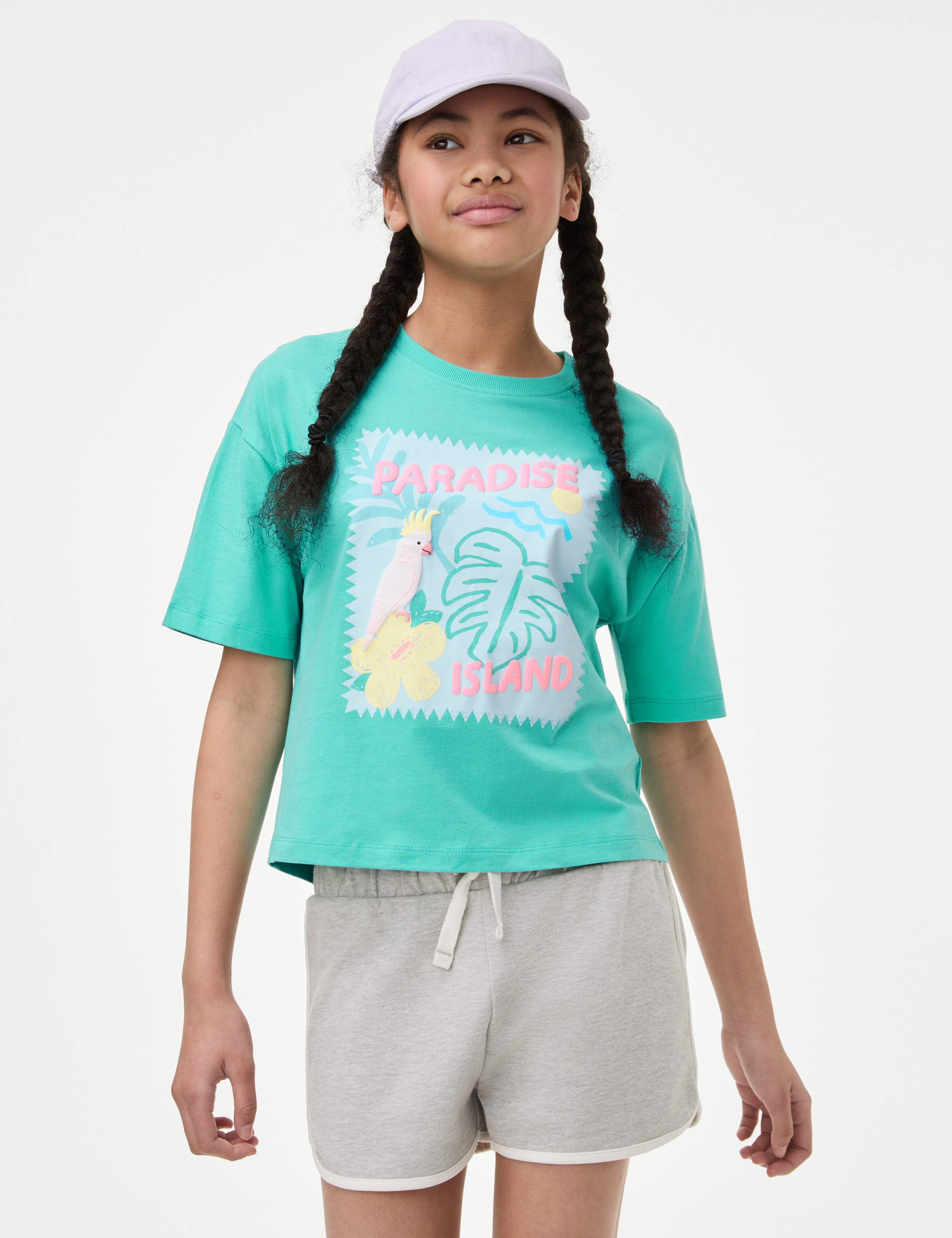 Pure Cotton Floral T-Shirt (6-16 Yrs) 1 of 5
