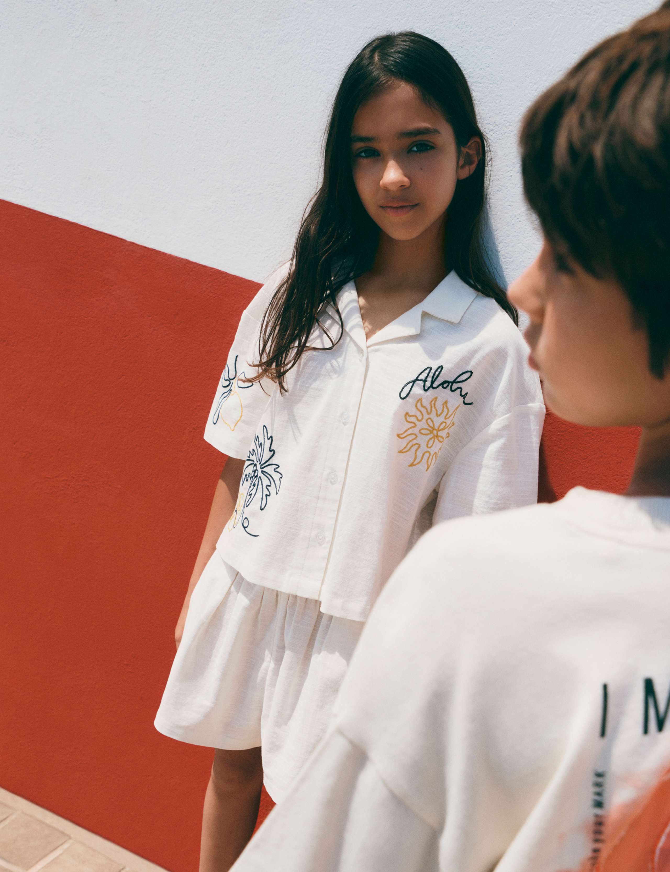 Pure Cotton Embroidered Shirt (2-16 Yrs) 1 of 2