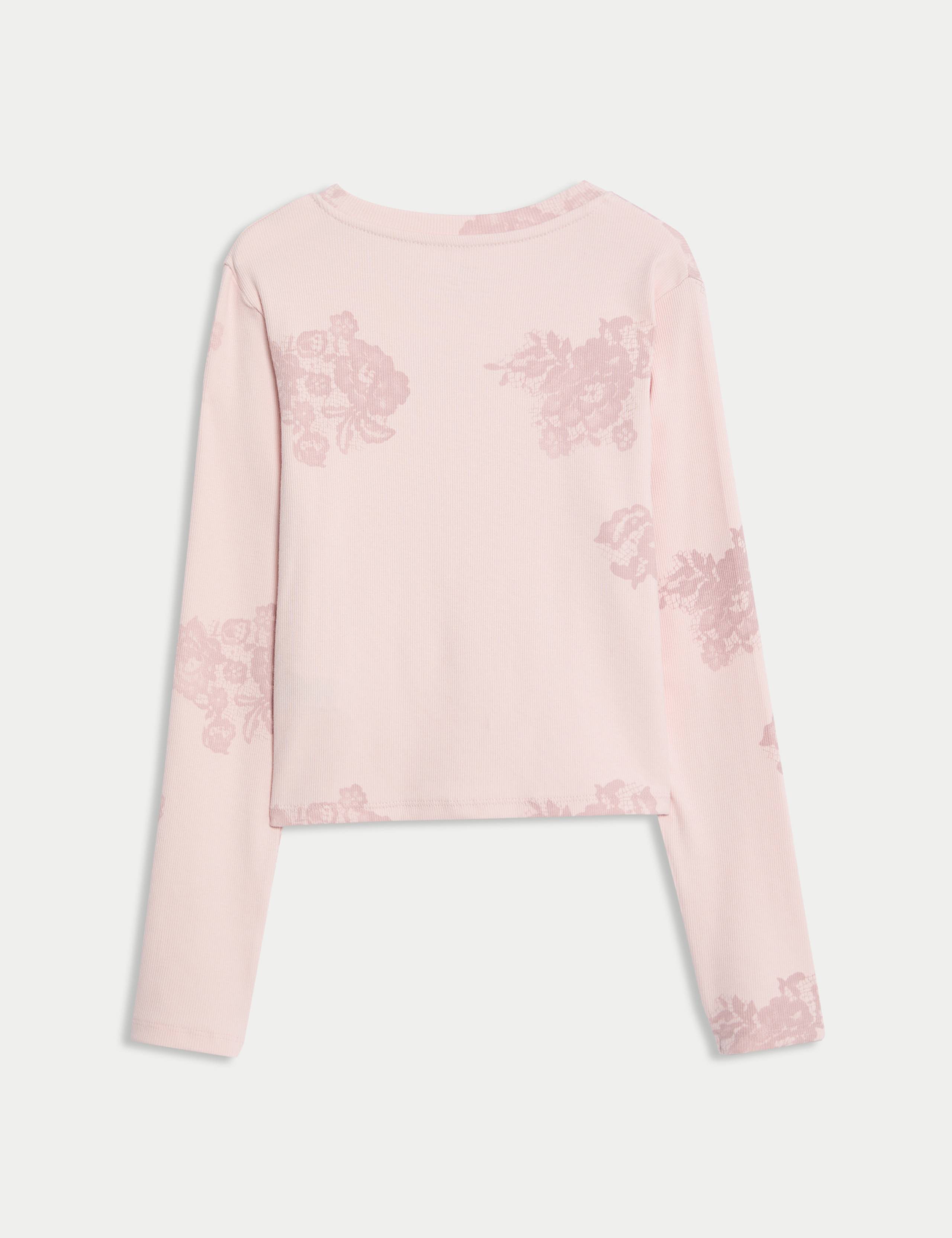 Cotton Rich Slogan Ribbed Top (6-16 Yrs) 2 of 2