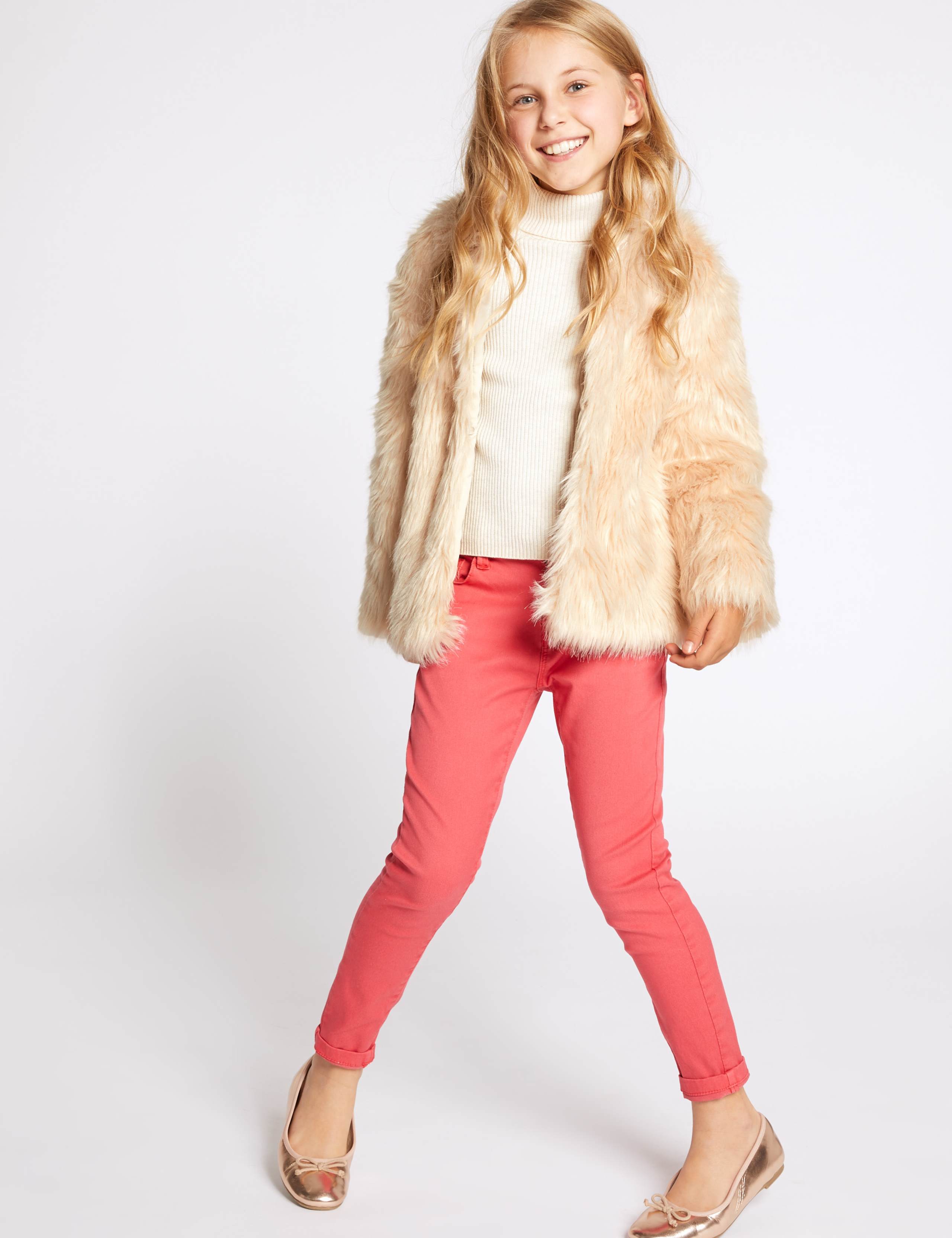 Faux Fur Coat (3-16 Years) 1 of 4