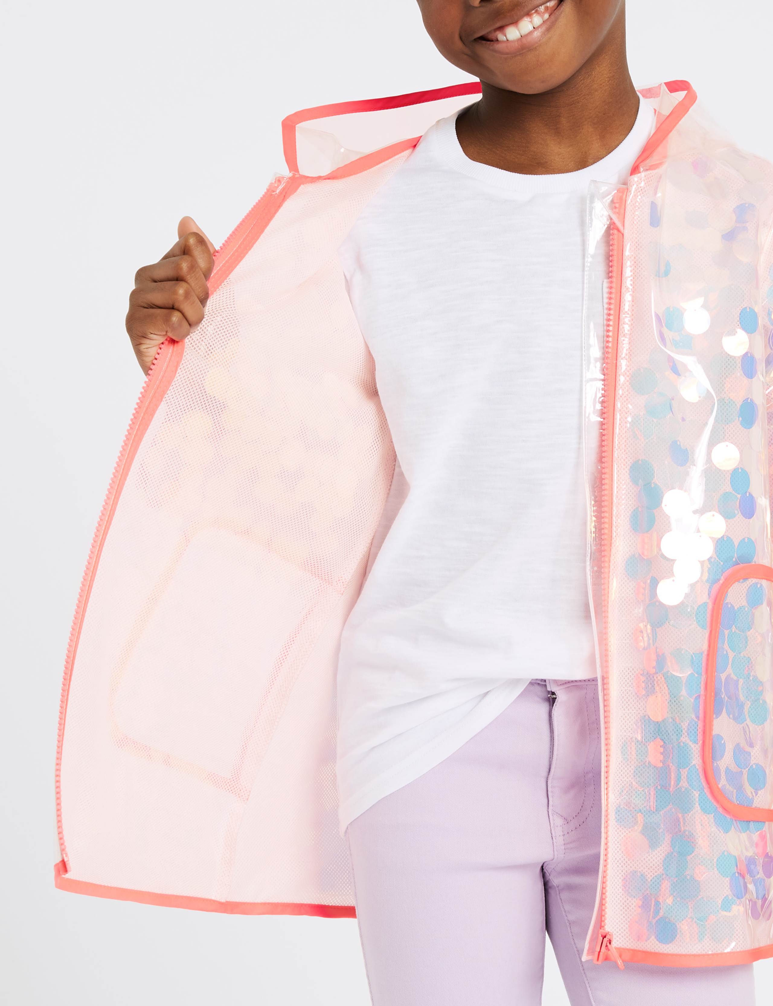 Hooded Sequin Raincoat (3-16 Years) 3 of 4