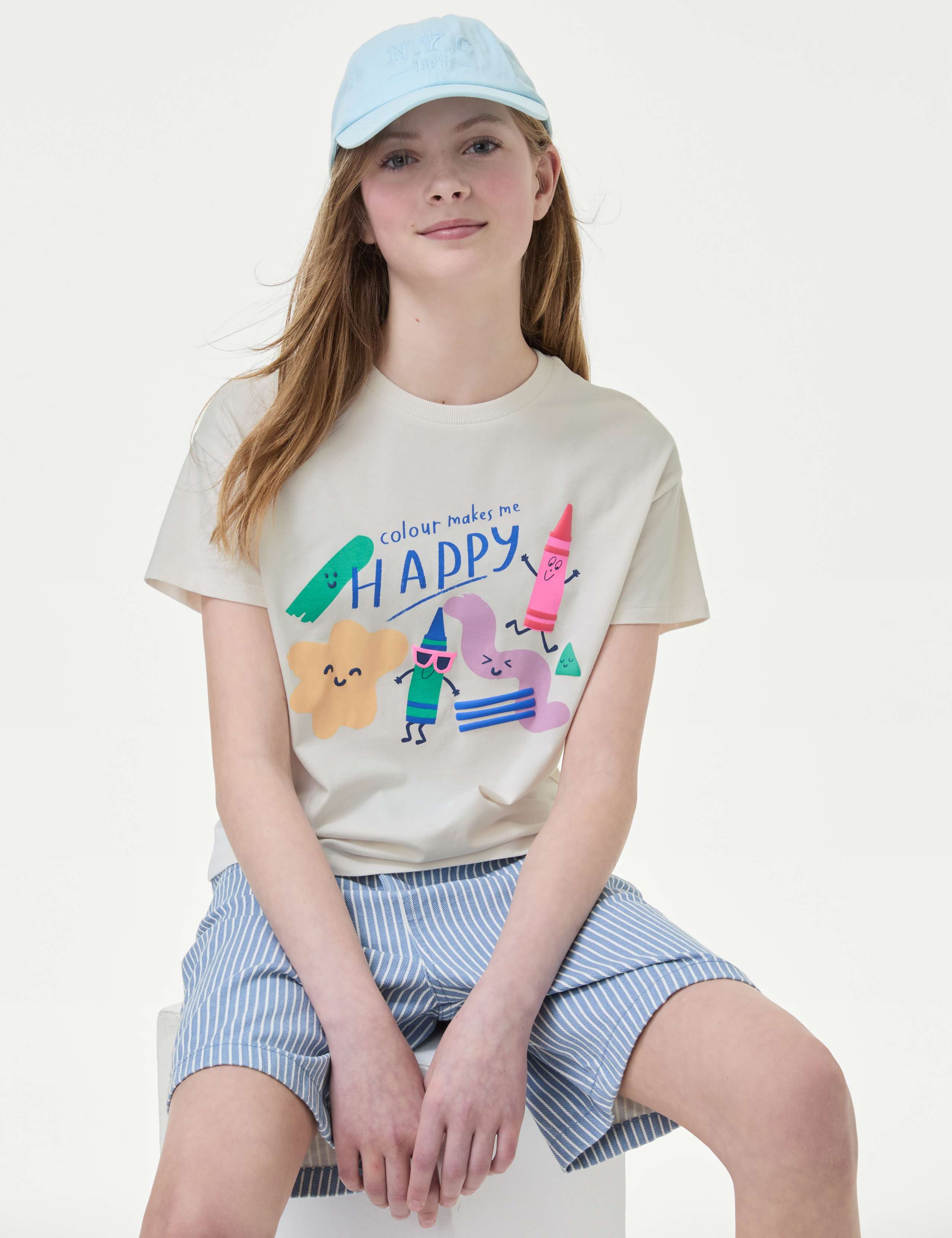 Pure Cotton Colour Graphic T-Shirt (6-16 Yrs) 1 of 4