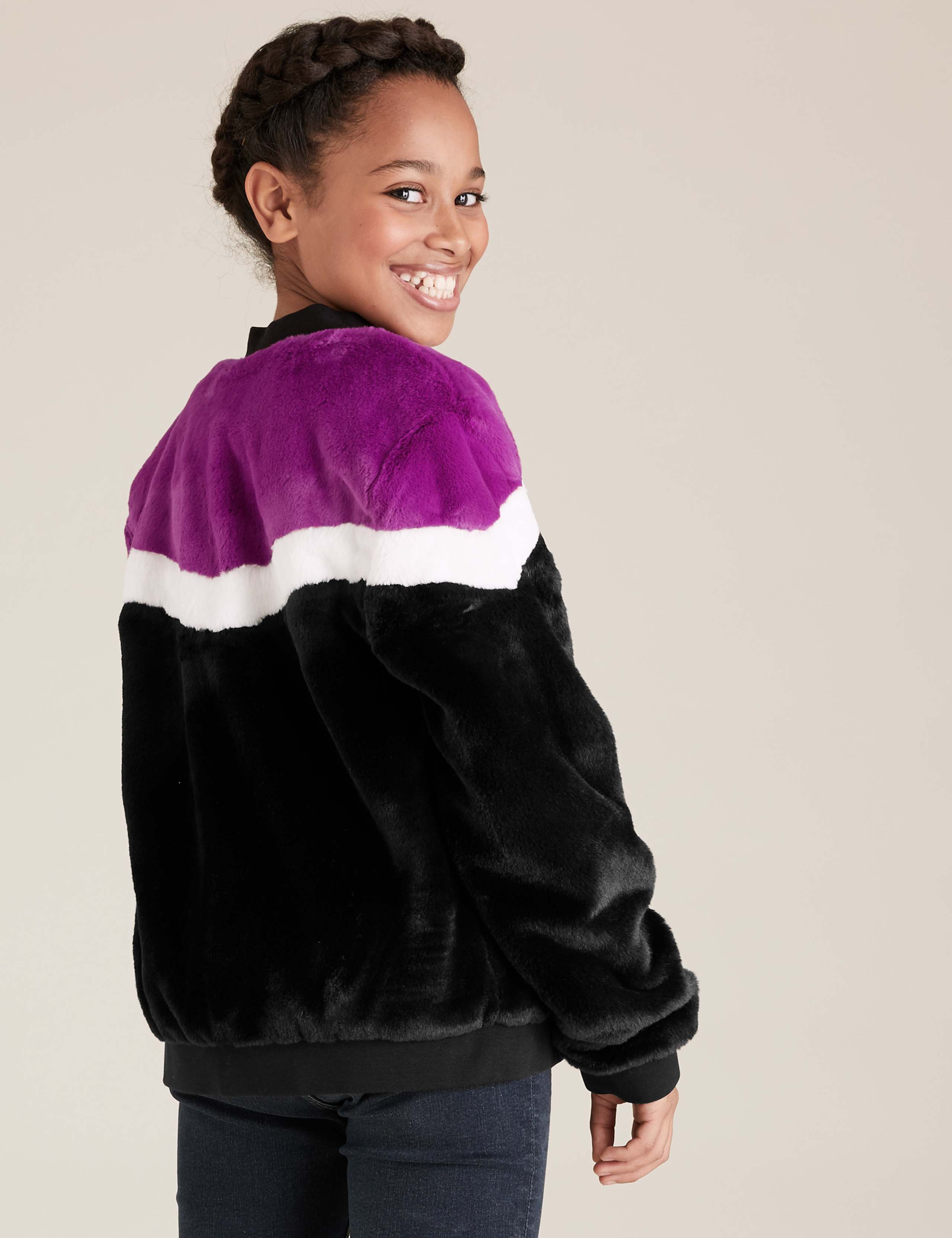 Faux Fur Bomber Jacket (6-16 Yrs) 5 of 5