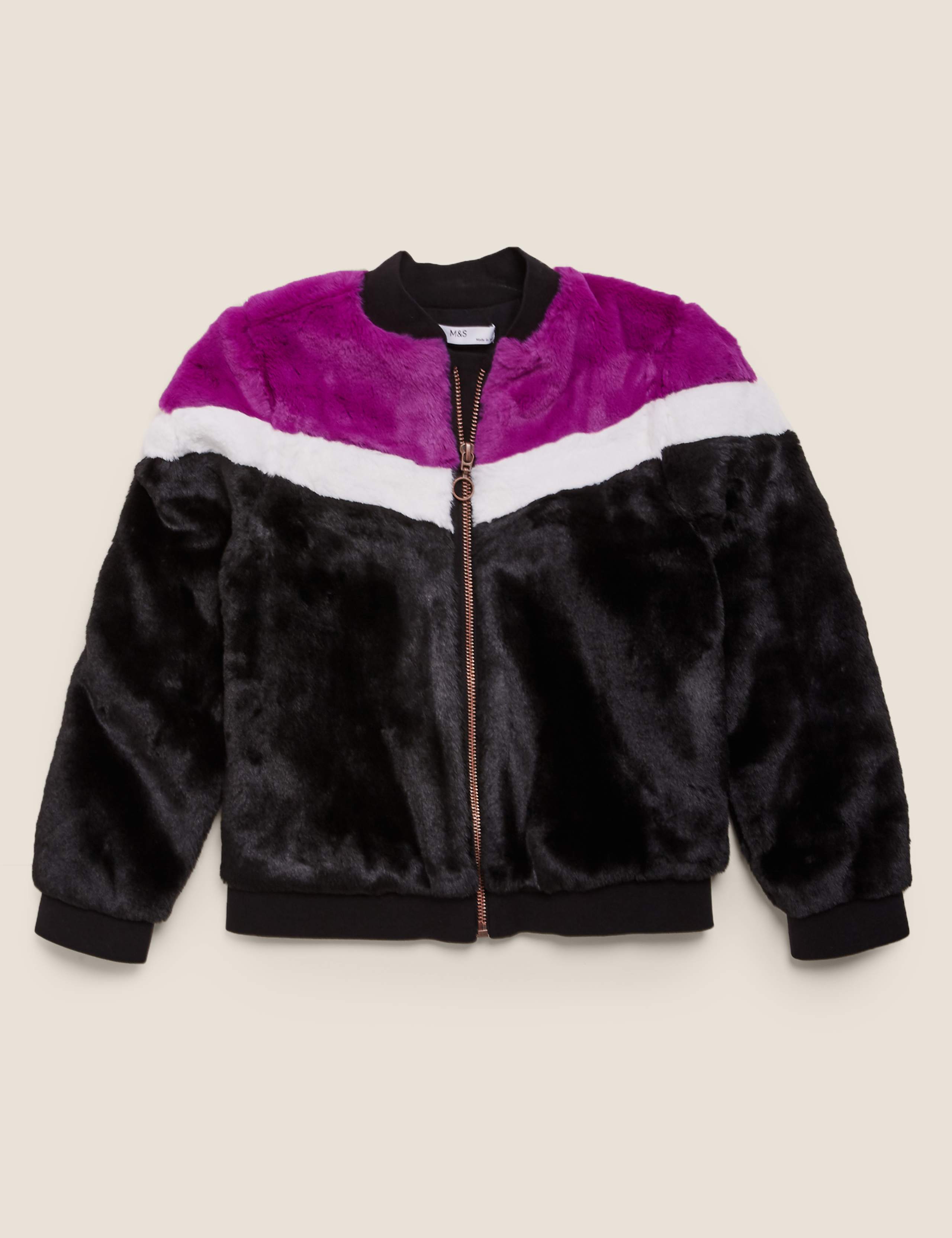 Faux Fur Bomber Jacket (6-16 Yrs) 2 of 5