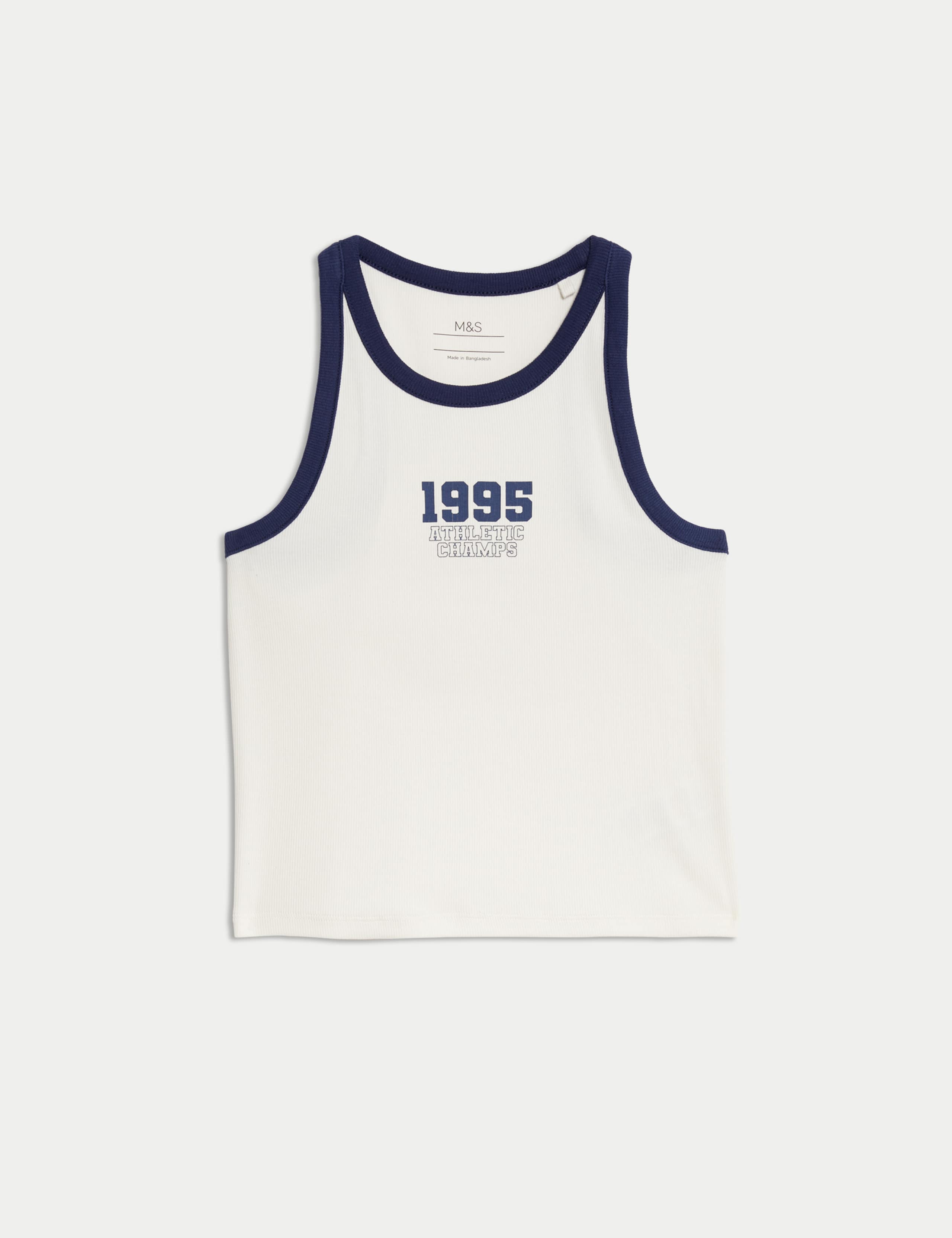 Cotton Rich Ribbed Vest (2-16 Yrs) 2 of 5