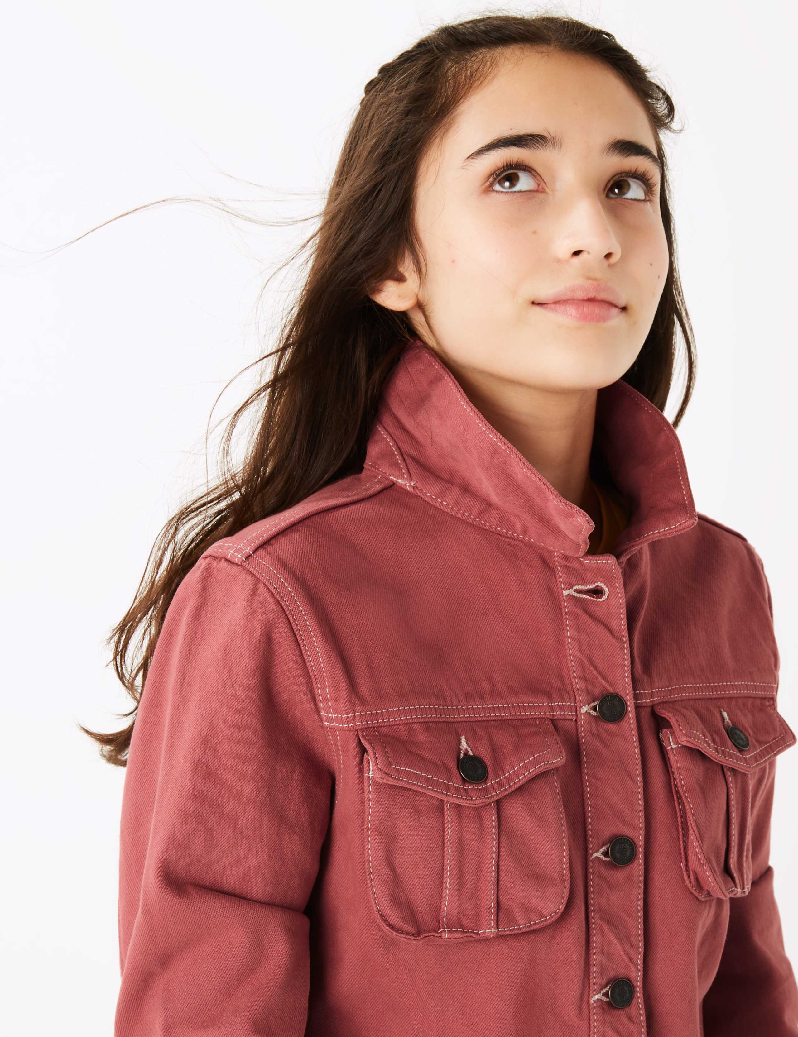 Cotton Coloured Denim Jacket (6-16 Years) 3 of 4