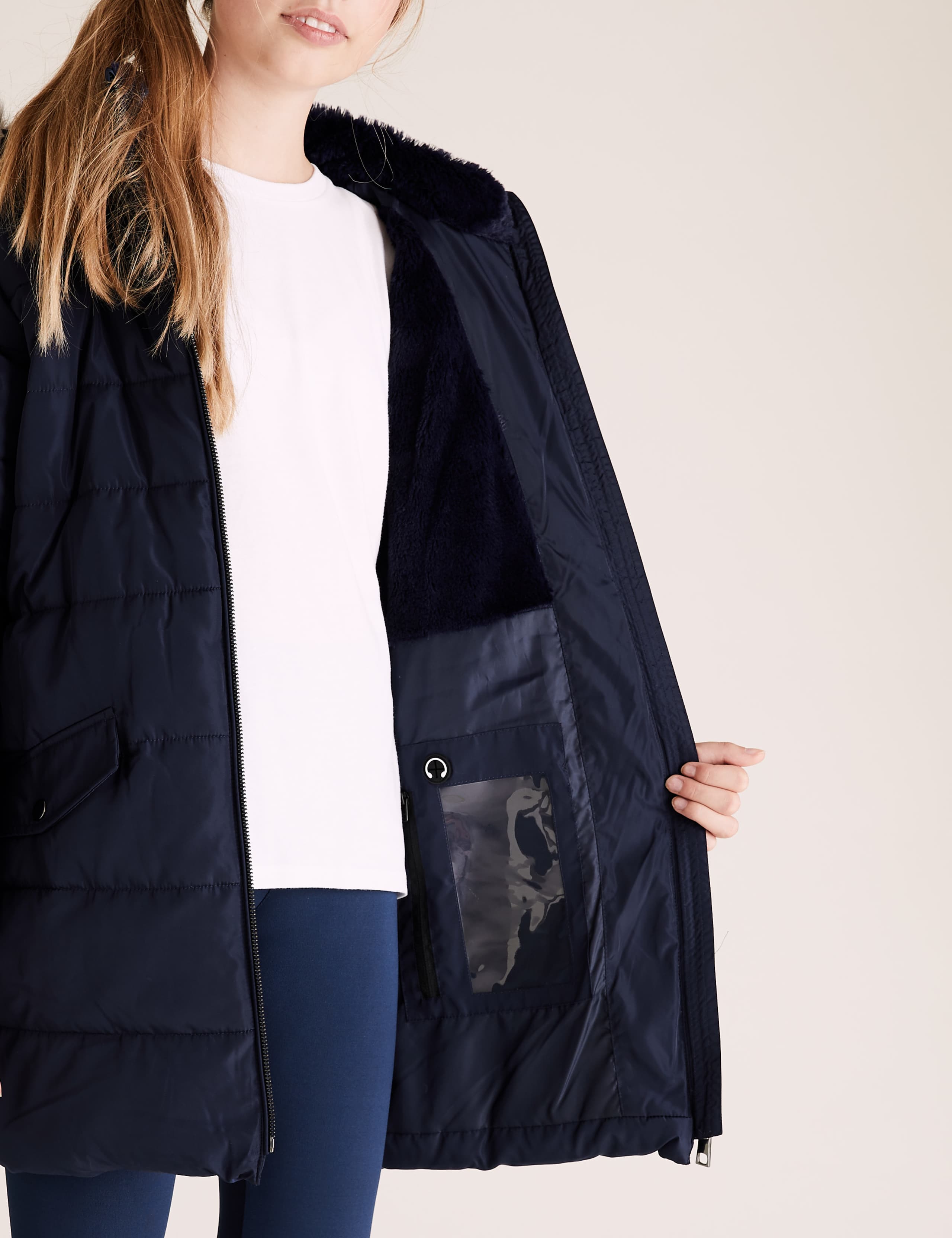 Stormwear™ Long Padded Hooded Coat (6-16 Yrs) 7 of 7