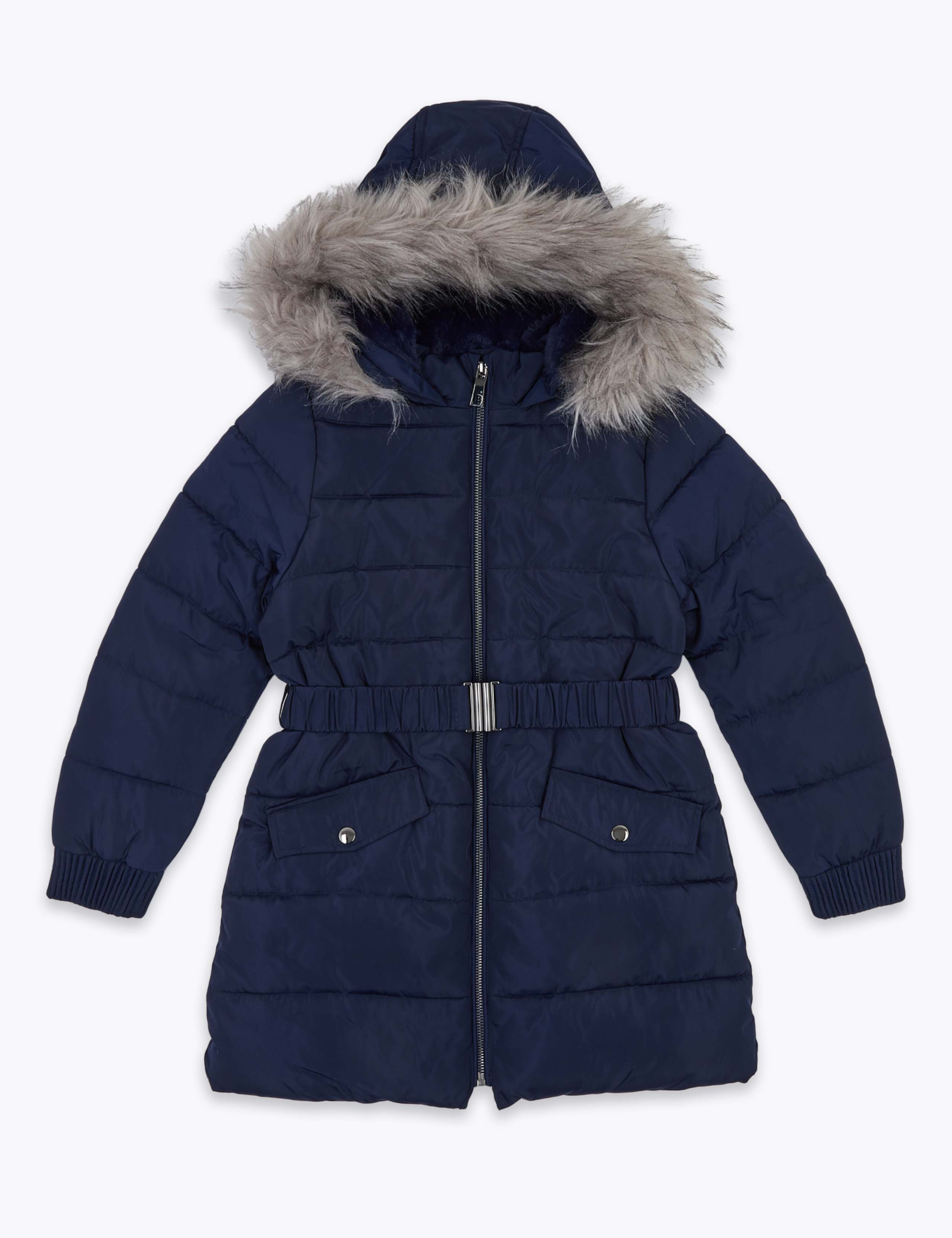 Stormwear™ Long Padded Hooded Coat (6-16 Yrs) 2 of 7