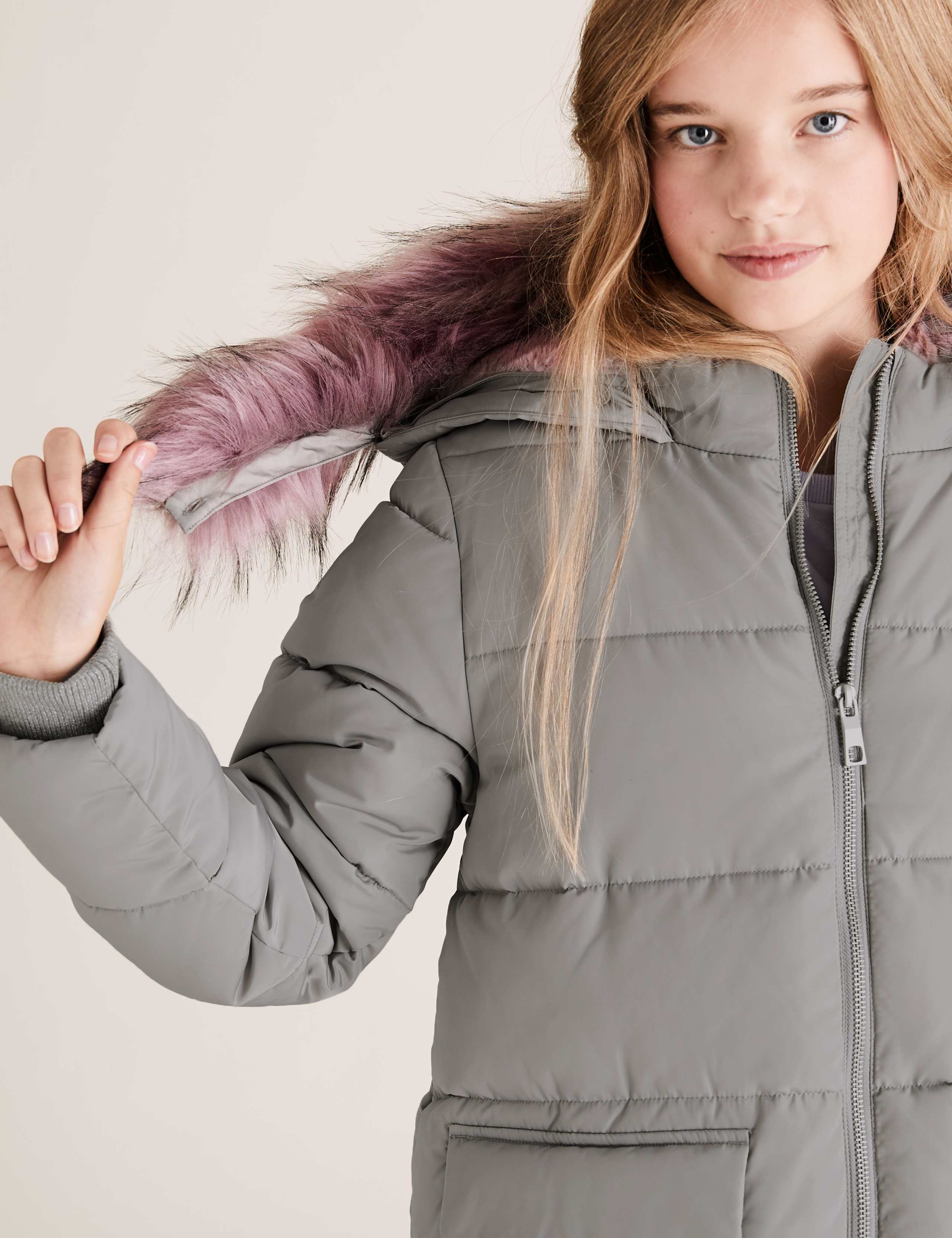 Stormwear™ Hooded Long Padded Coat (6-16 Yrs) 6 of 7