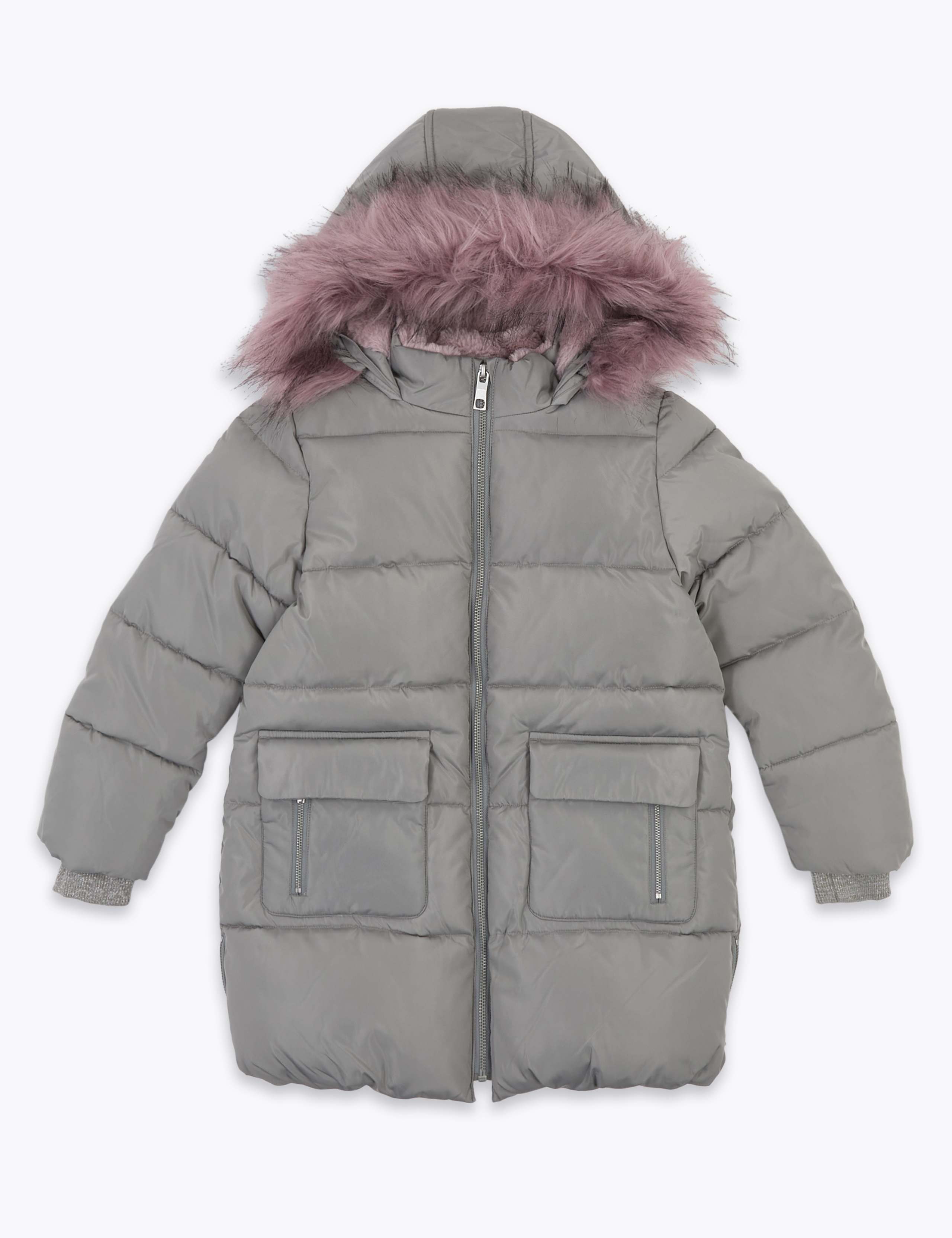 Stormwear™ Hooded Long Padded Coat (6-16 Yrs) 2 of 7