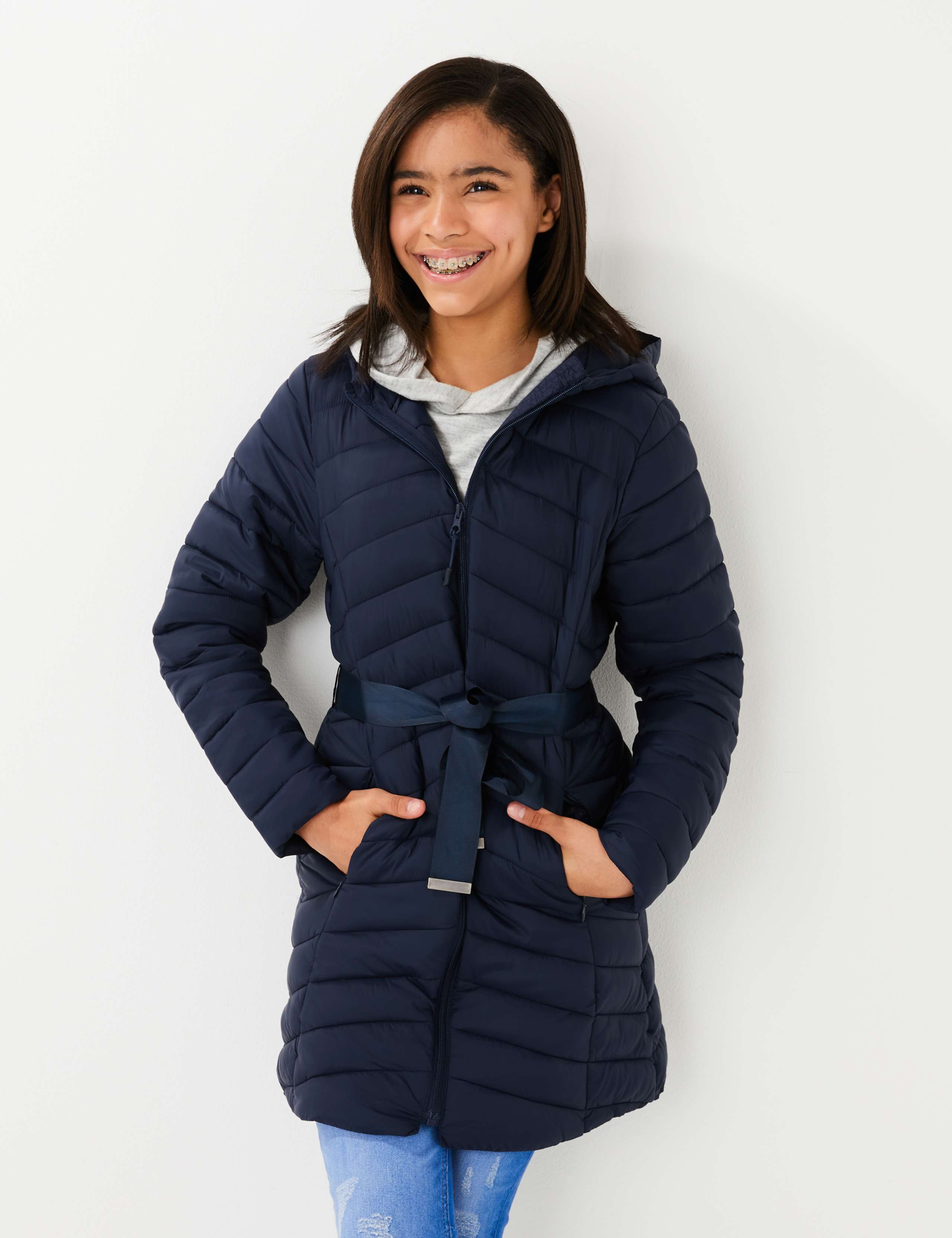 Stormwear™ Lightweight Longline Padded Coat (6-16 Yrs) 1 of 5