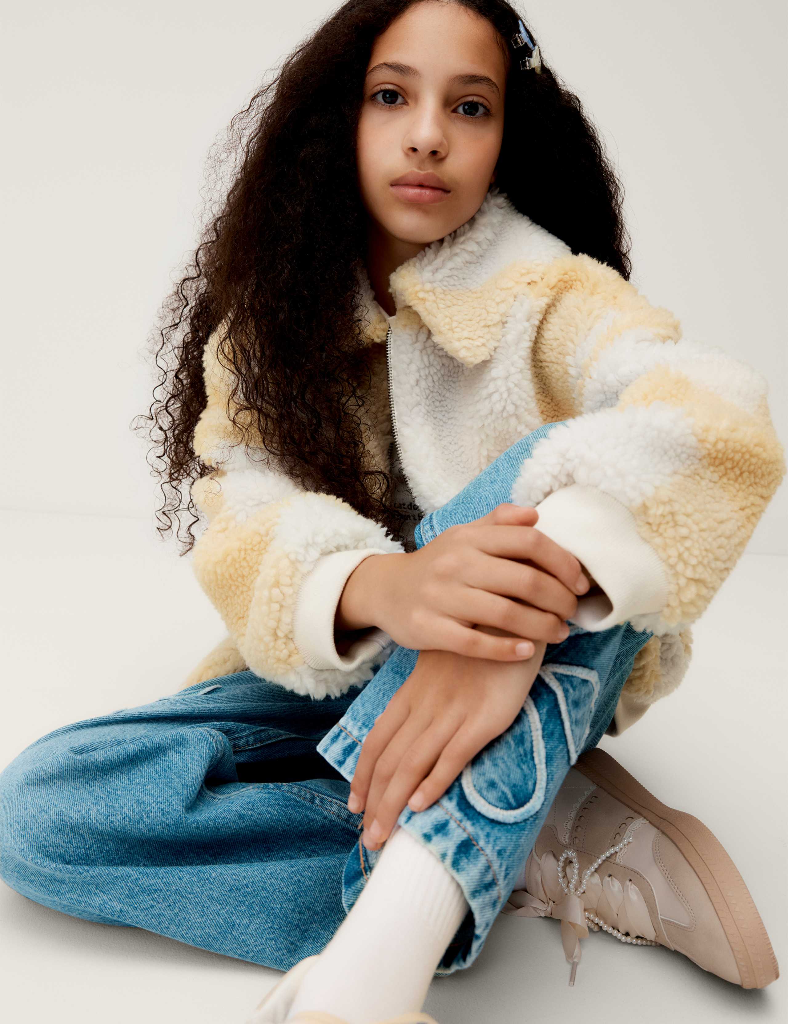 Checked Borg Jacket (2-16 Yrs) 3 of 6