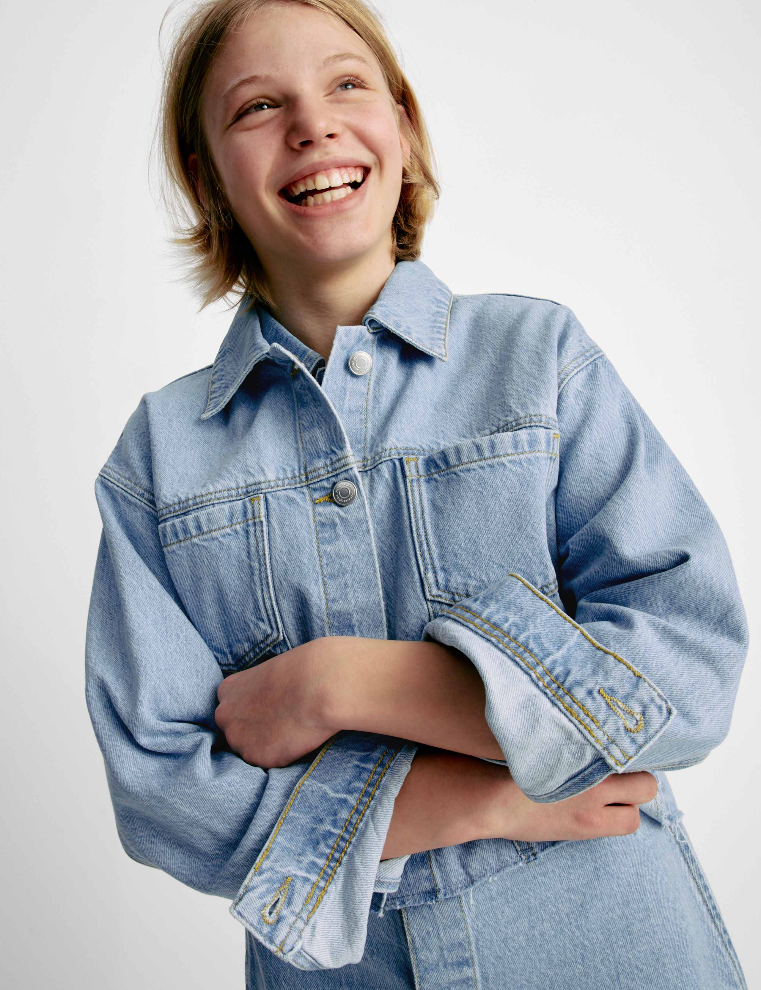 Cropped Denim Jacket (6-16 Years) 1 of 8