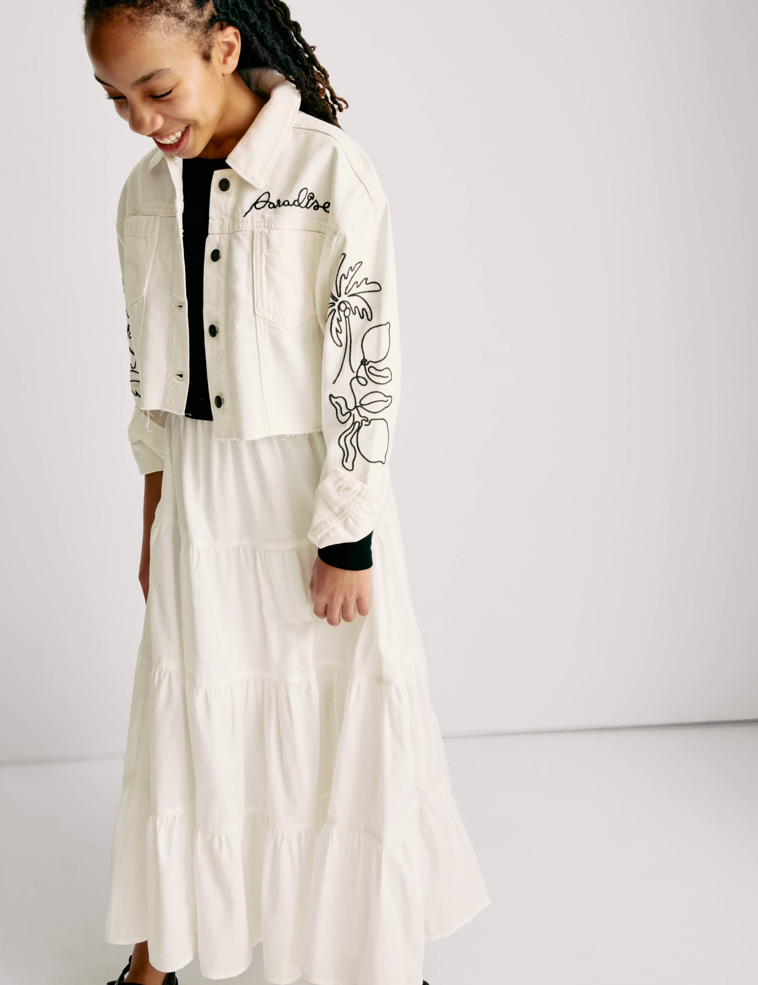 Denim Embroidered Jacket (6-16 Yrs) 6 of 7