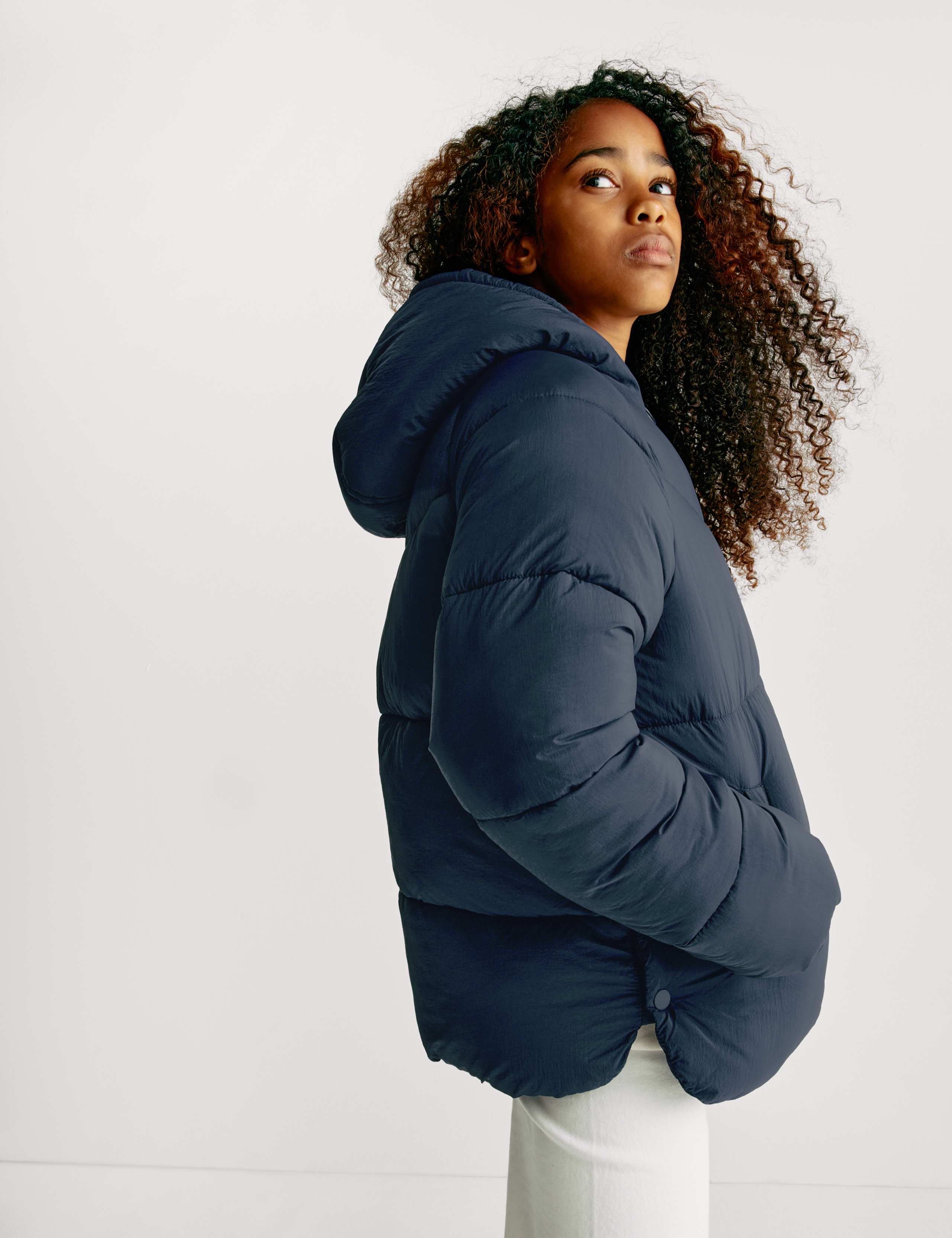 Midweight Padded Hooded Coat (6-16 Yrs) 1 of 8