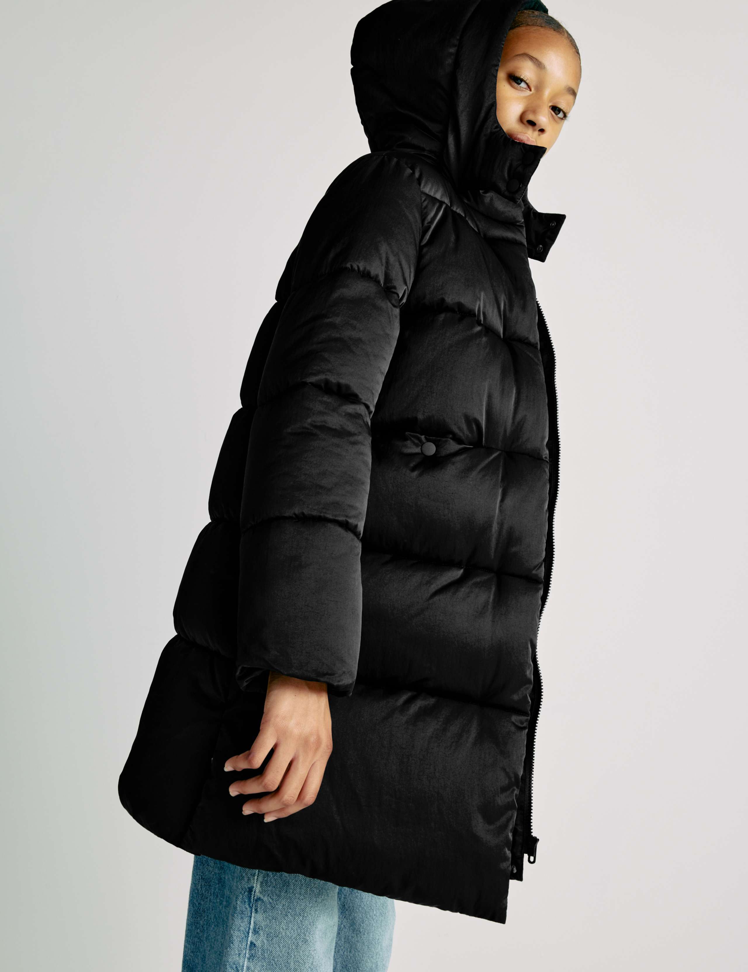 Longline Padded Hooded Coat (6-16 Yrs) 1 of 8