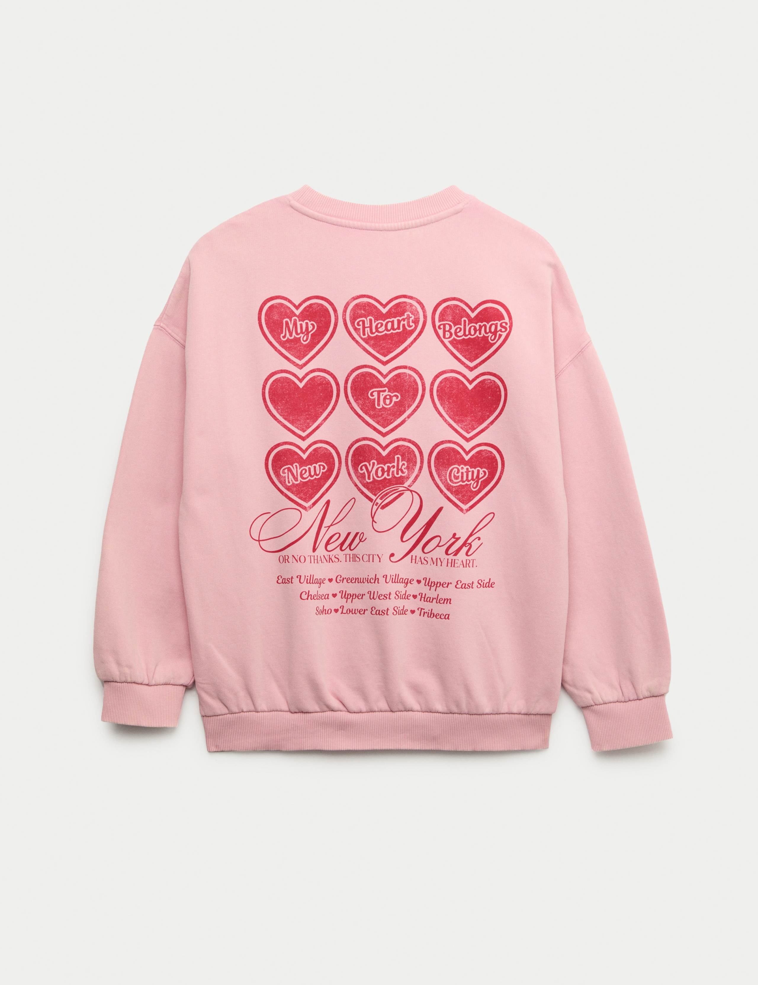 Cotton Rich New York Heart Sweatshirt (6-16 Yrs) 2 of 2