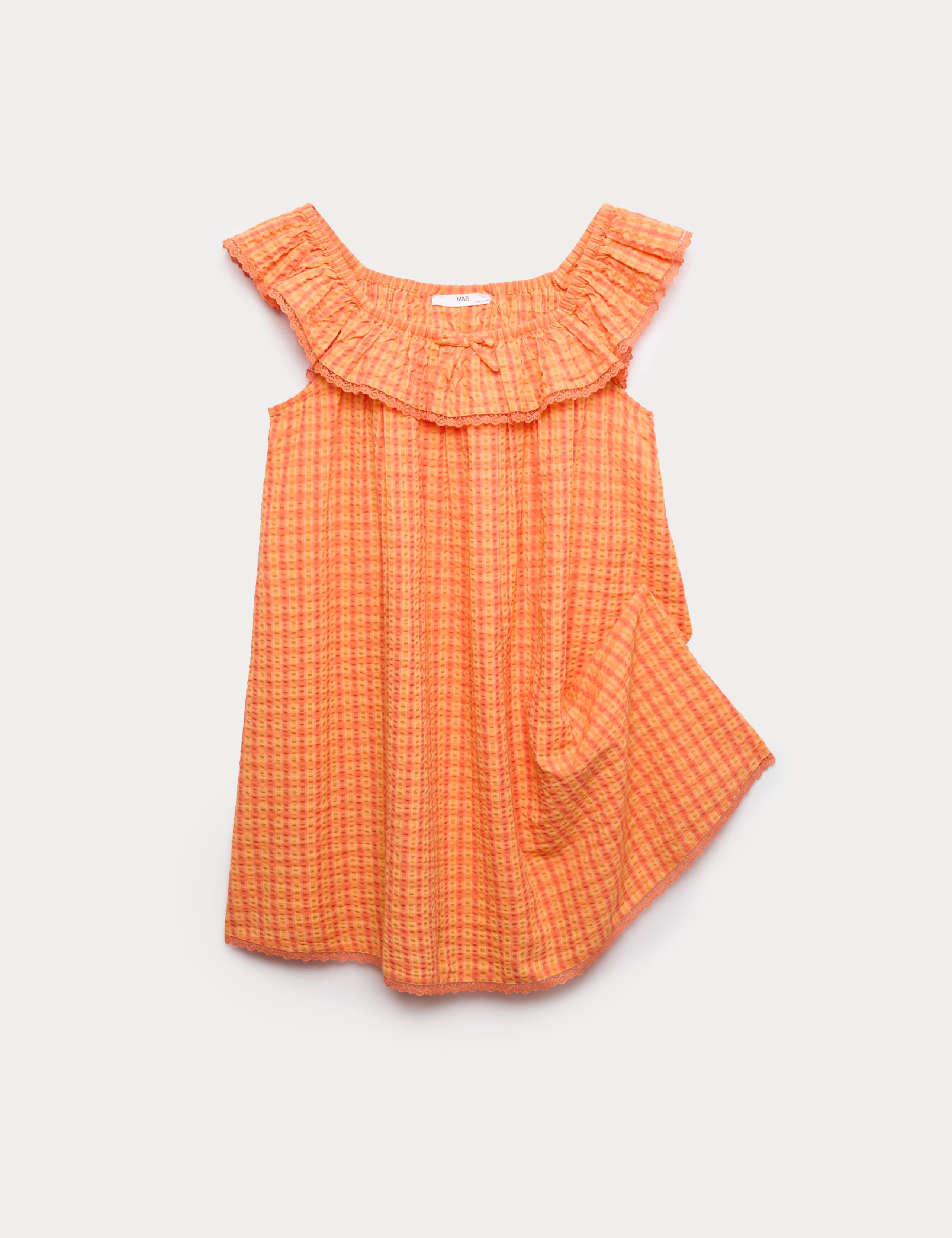 Gingham Check Baby Doll Dress (6-16 Yrs) 1 of 2