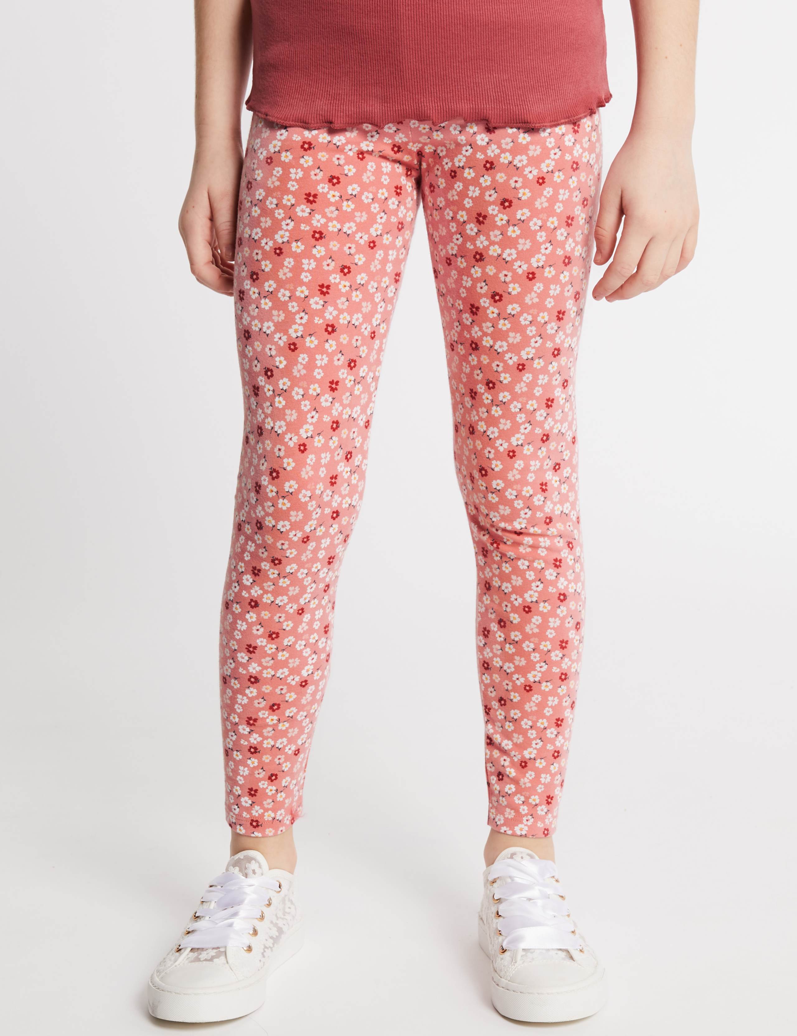 3 Pack Cotton Leggings with Stretch (3-16 Years) 3 of 6