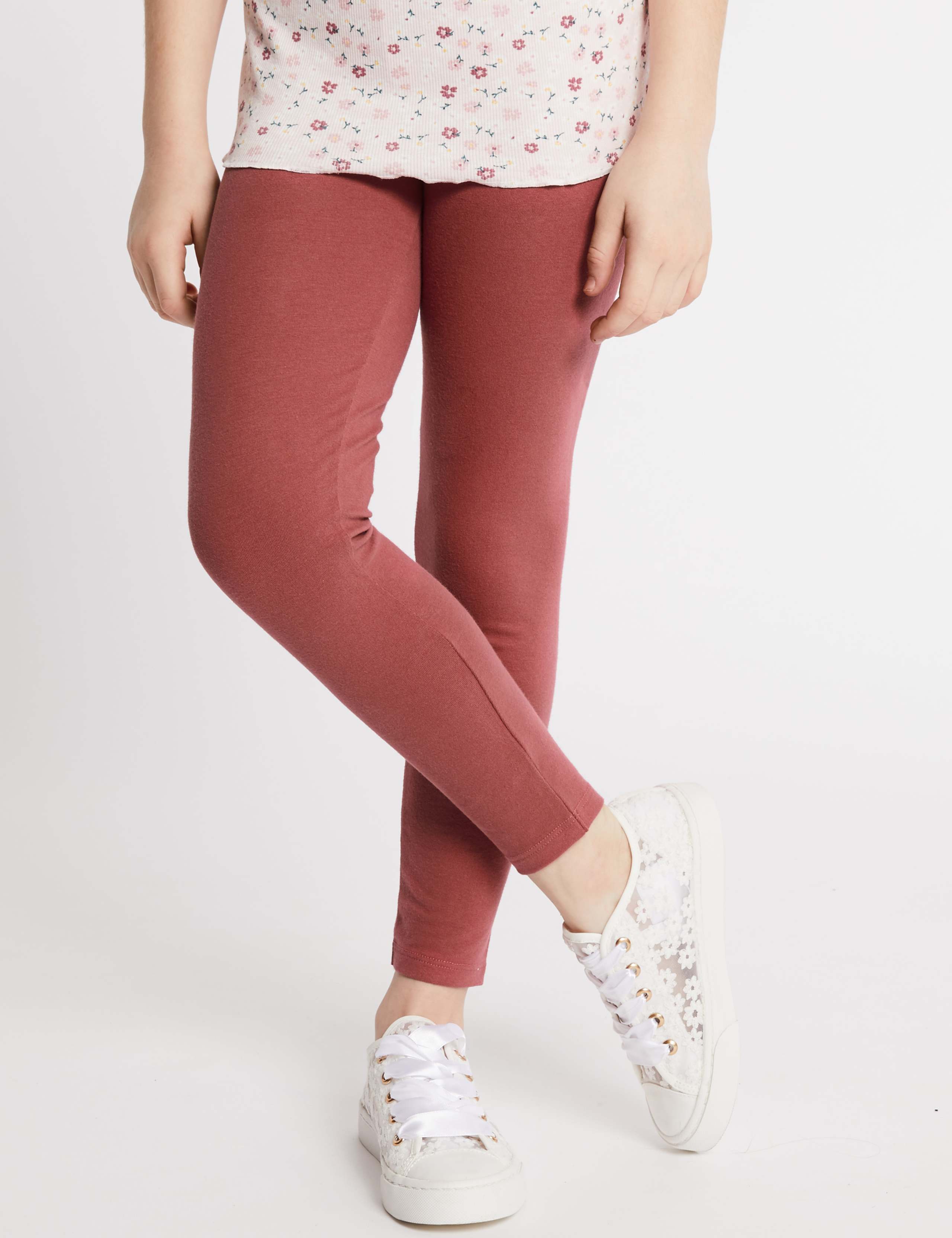 3 Pack Cotton Leggings with Stretch (3-16 Years) 5 of 6