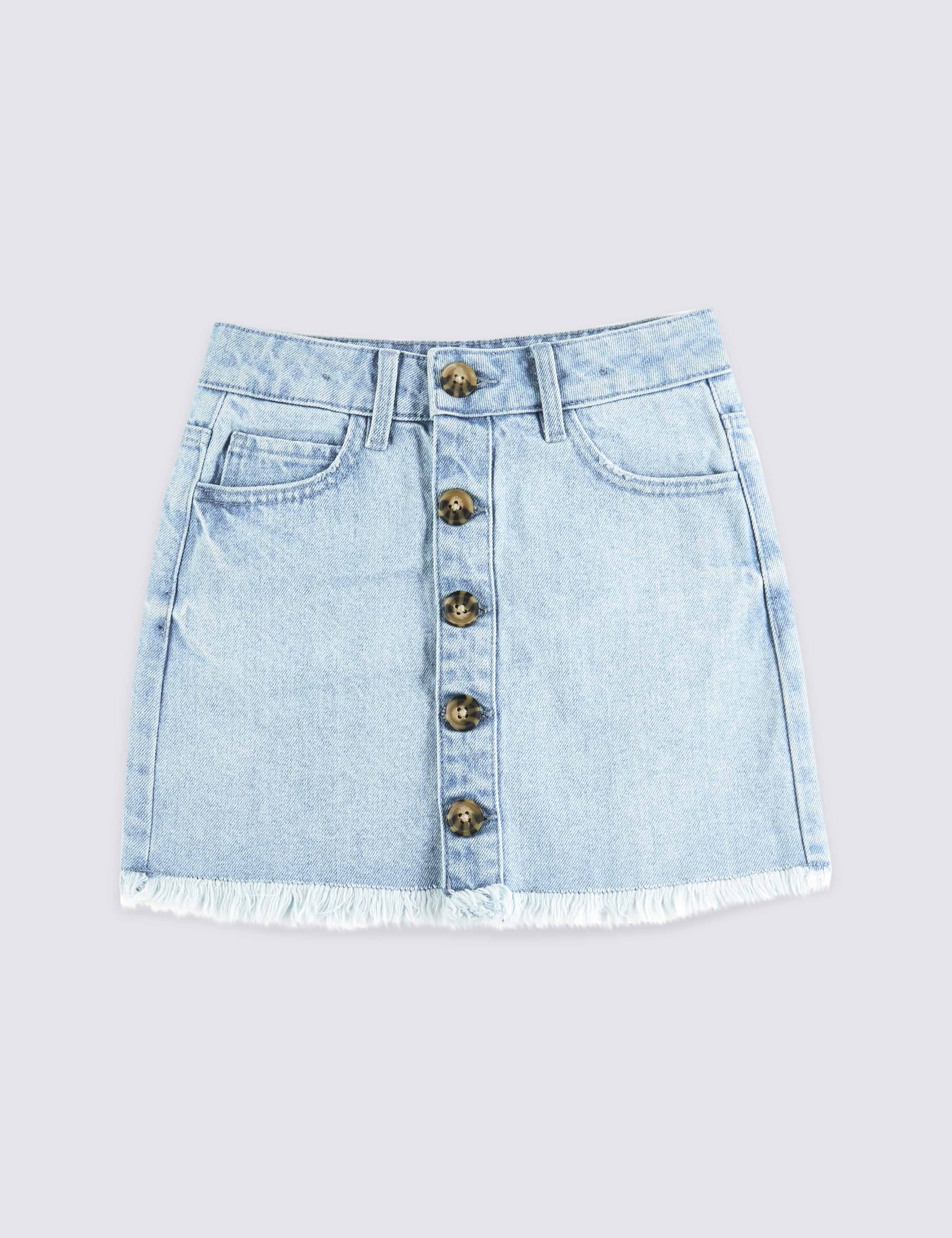Denim Button Through Skirt (3-16 Years) 2 of 5
