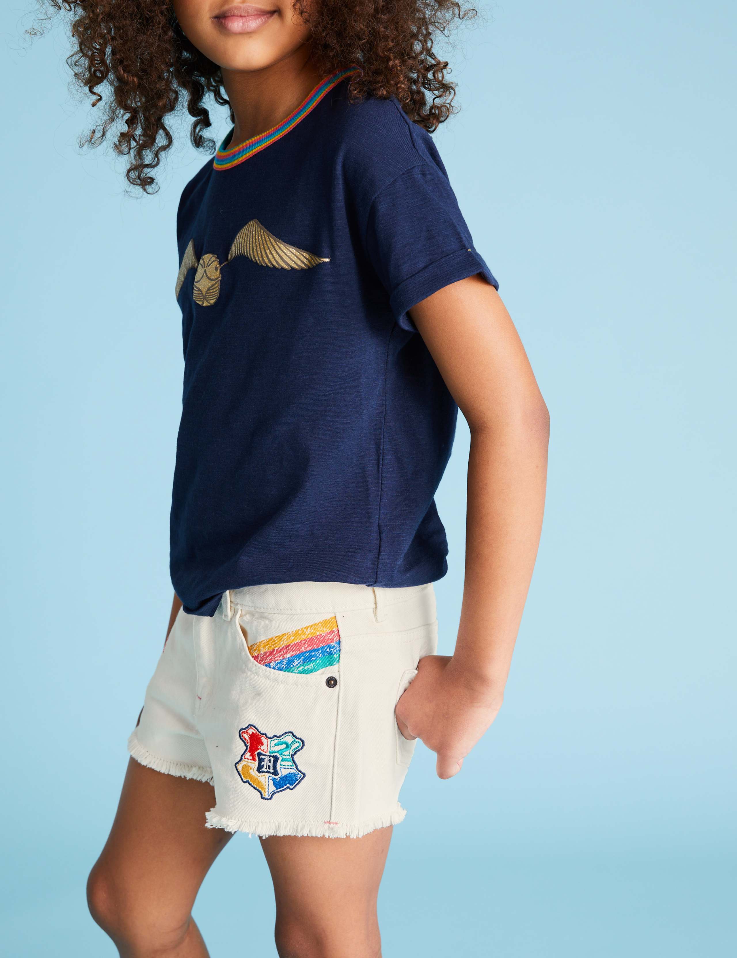 Harry Potter™ Denim Embroidered Shorts (6-16 Yrs) 3 of 7